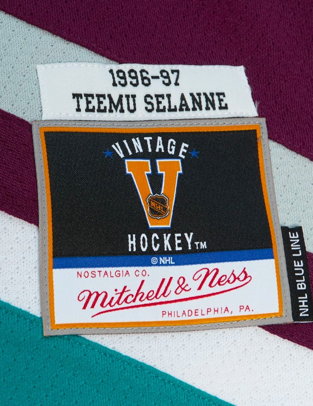 Mitchell And Ness Jerseys Teemu Selanne Anaheim Ducks Mitchell & Ness NHL 96 Blue Line Jersey