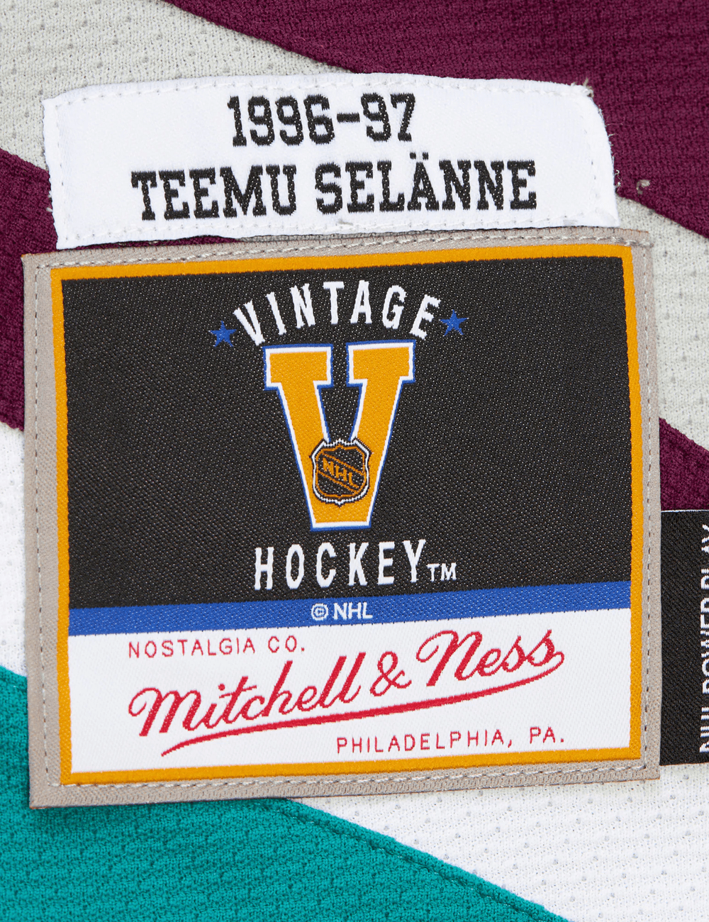 Mitchell And Ness Jerseys Teemu Selanne Anaheim Ducks Mitchell & Ness NHL 96 Power Play Jersey - Purple