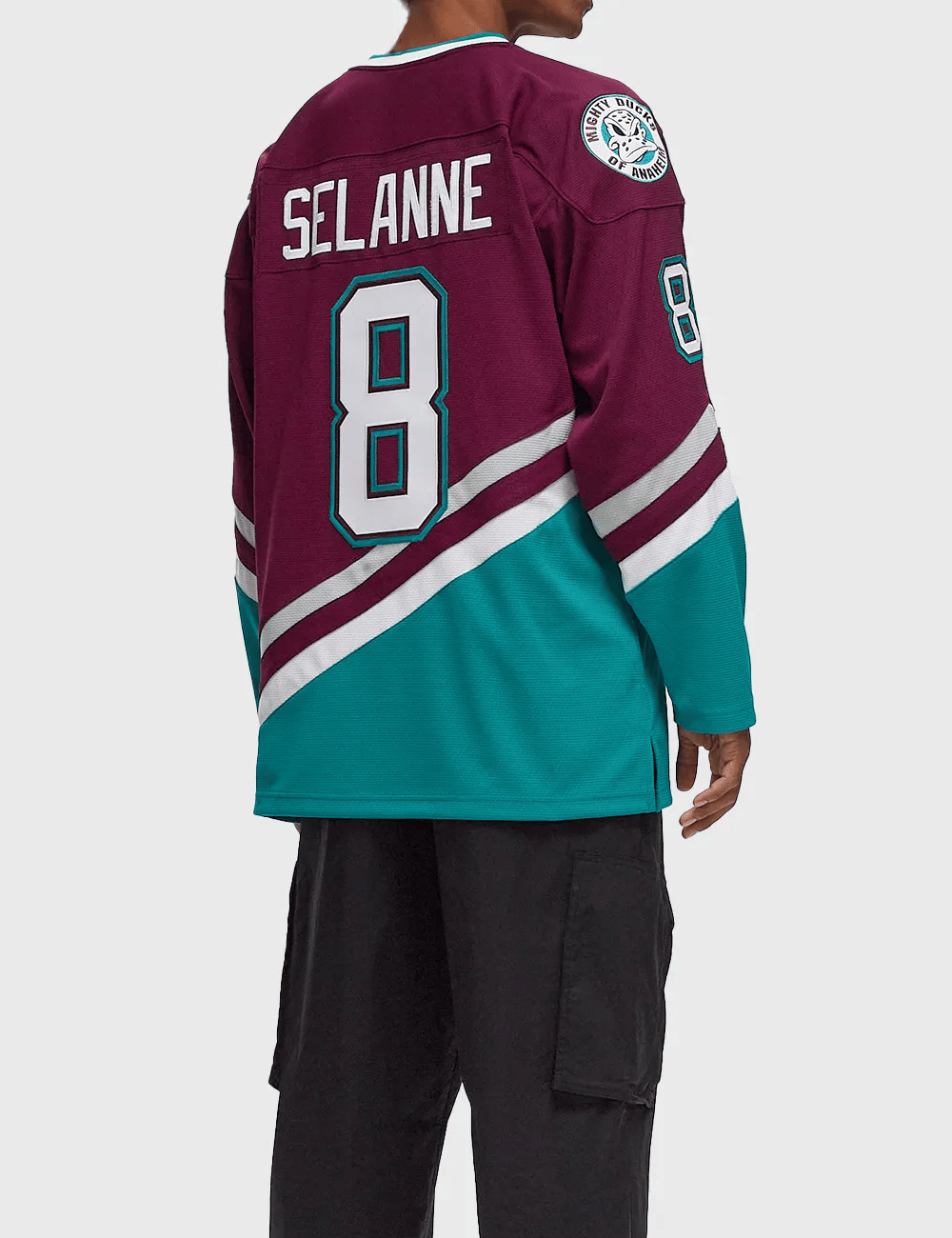 Mitchell And Ness Jerseys Teemu Selanne Anaheim Ducks Mitchell & Ness NHL 96 Power Play Jersey - Purple