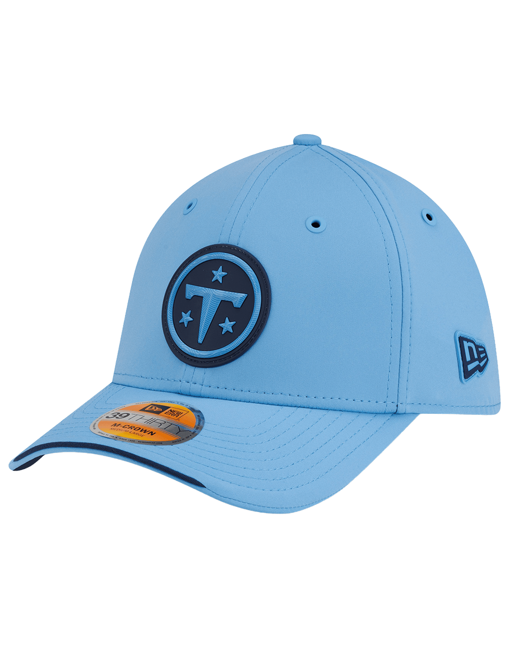 New Era Caps Tennessee Titans New Era NFL 26 Sideline 39THIRTY M-Crown Stretch-Fit Hat - Blue