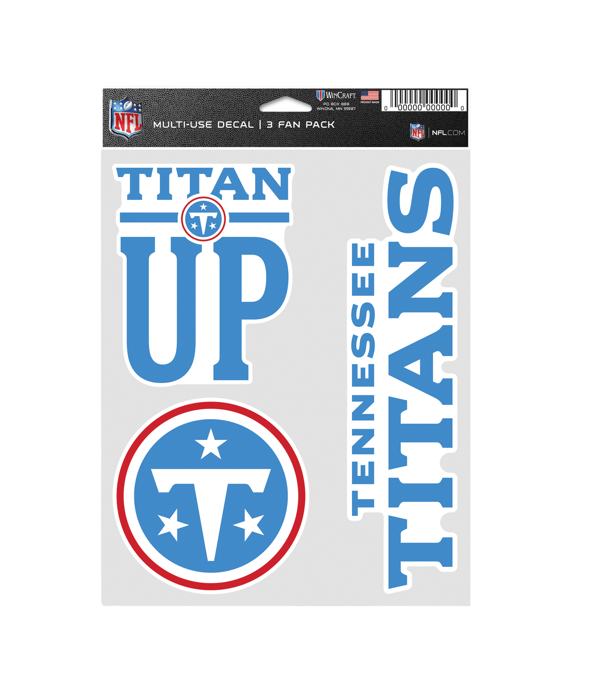 Wincraft Accessories Tennessee Titans Wincraft NFL Team 3 Piece 5” x 7” Decal Set