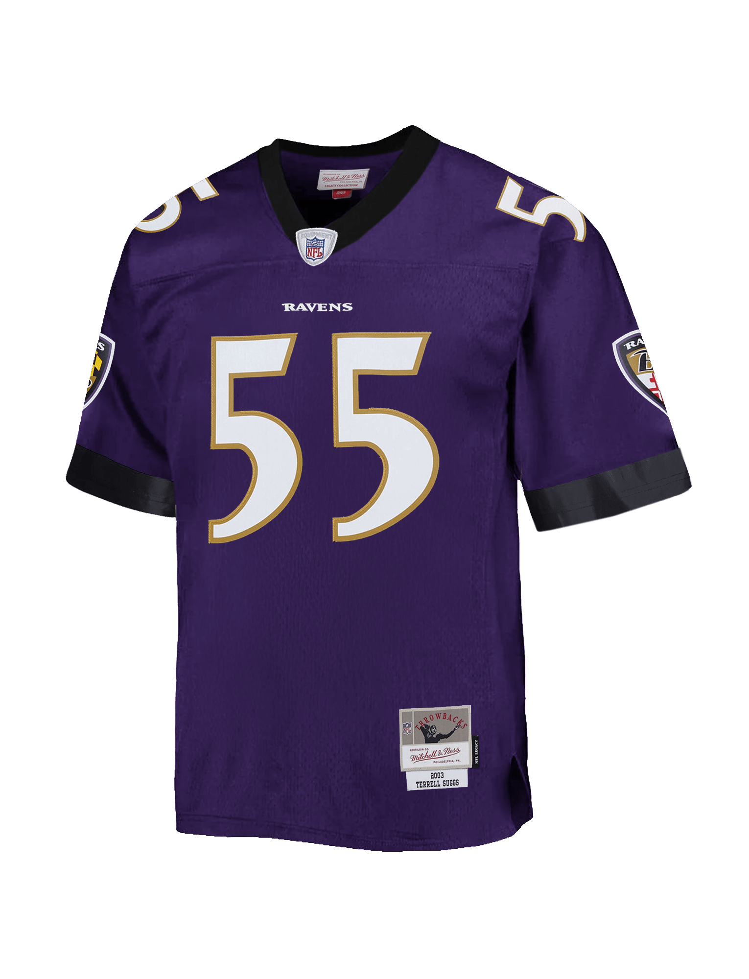 Mitchell And Ness Jerseys Terrell Suggs Baltimore Ravens Mitchell & Ness NFL 03 Legacy Jersey - Purple