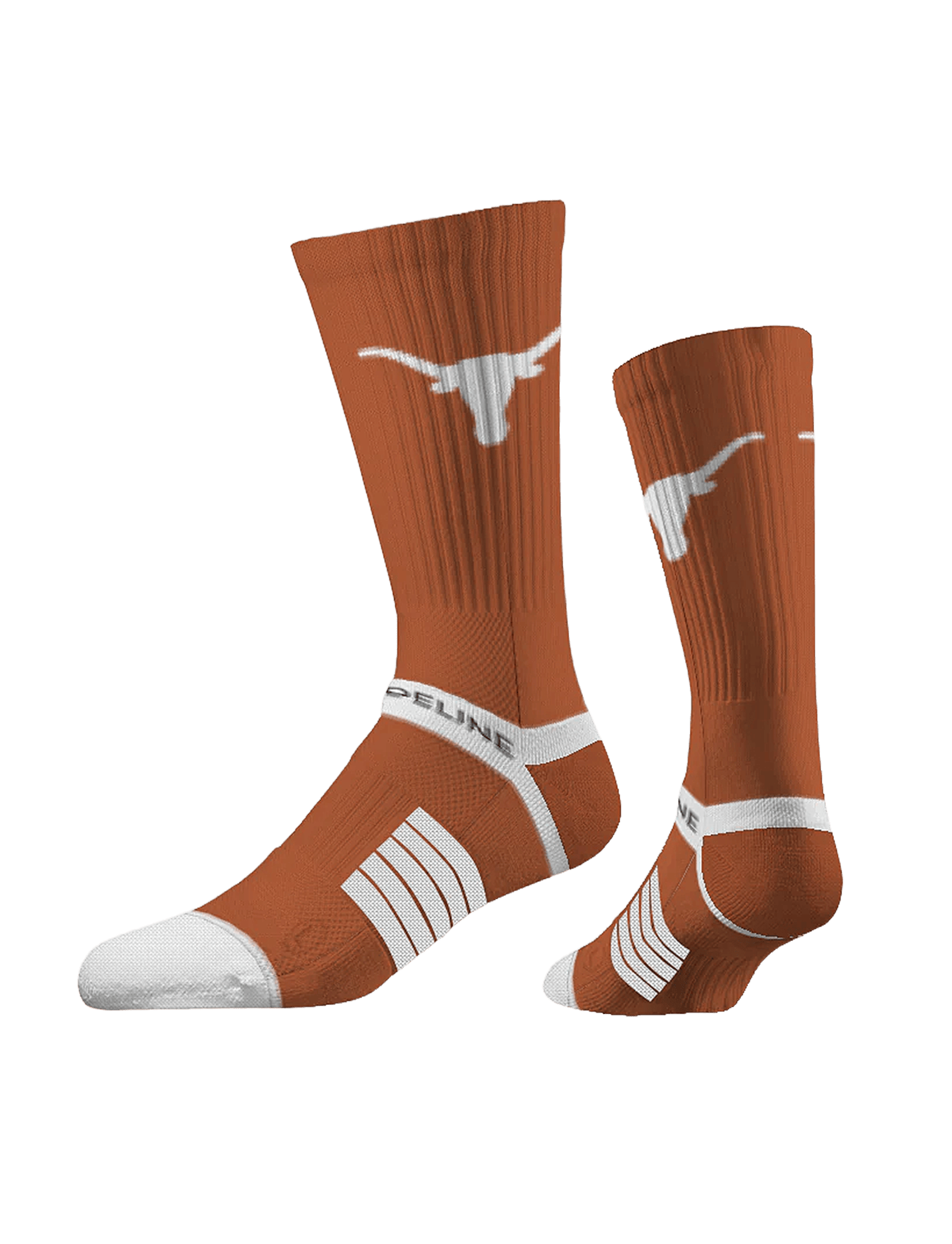 Strideline Socks Large (9-12 US) Texas Longhorns Strideline NCAA Team Premier Flex-Stretch Crew Socks