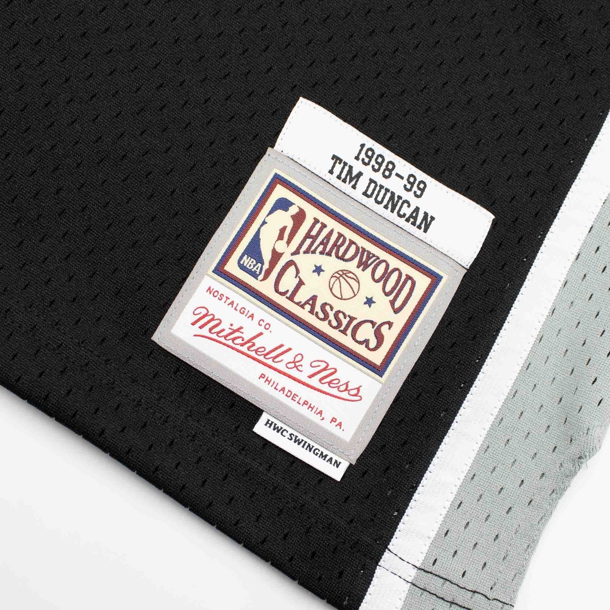 Mitchell And Ness Jerseys Tim Duncan San Antonio Spurs Mitchell & Ness NBA 98-99 Swingman Jersey - Black