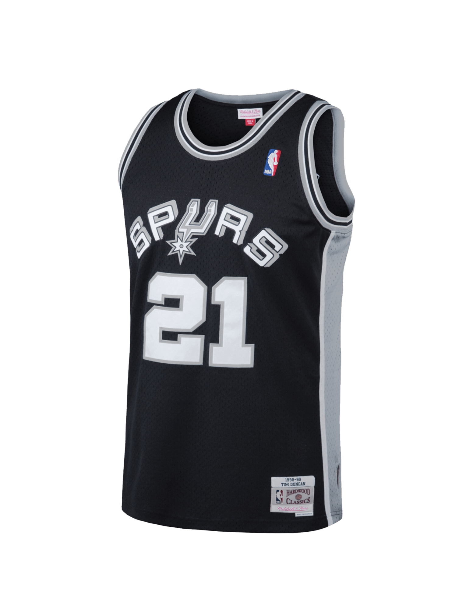 Mitchell And Ness Jerseys Tim Duncan San Antonio Spurs Mitchell & Ness NBA 98-99 Swingman Jersey - Black