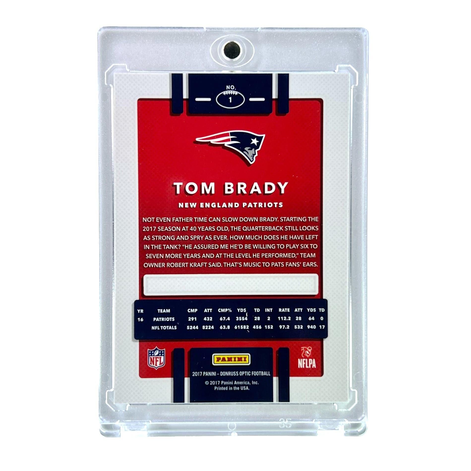 Panini Cards Tom Brady New England Patriots Panini NFL 2017 Donruss Optic Card