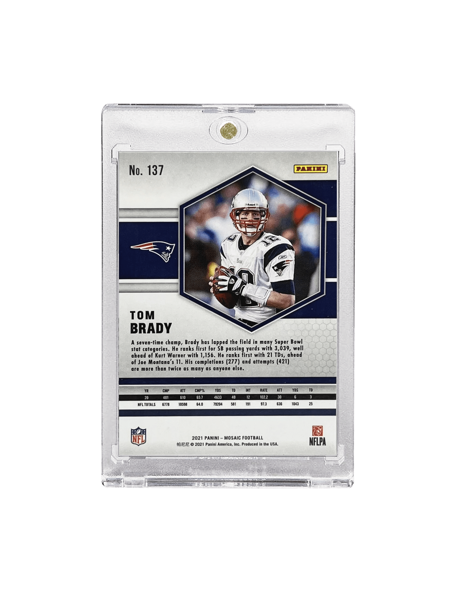 Panini Cards Tom Brady New England Patriots Panini NFL Mosaic 21 Base Trading Card