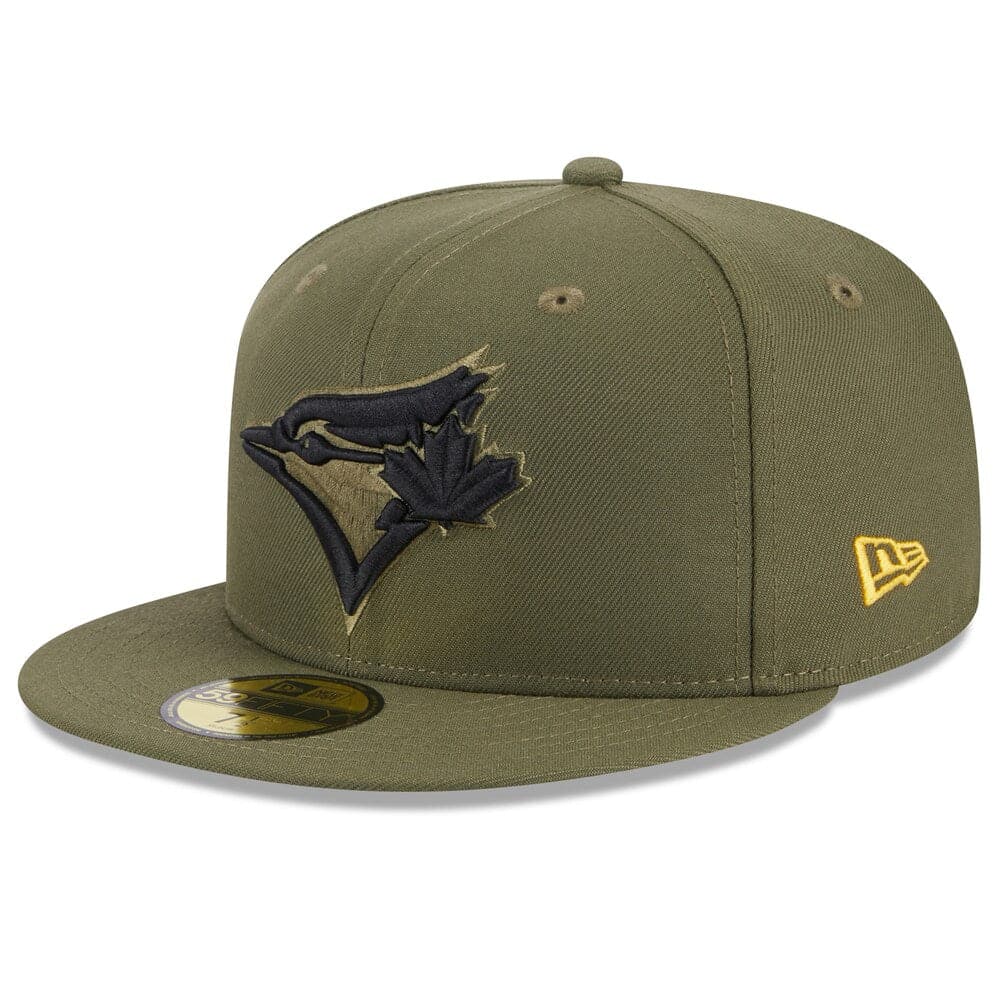 New Era Caps Toronto Blue Jays New Era MLB 2023 Armed Forces 59FIFTY Fitted Hat - Army