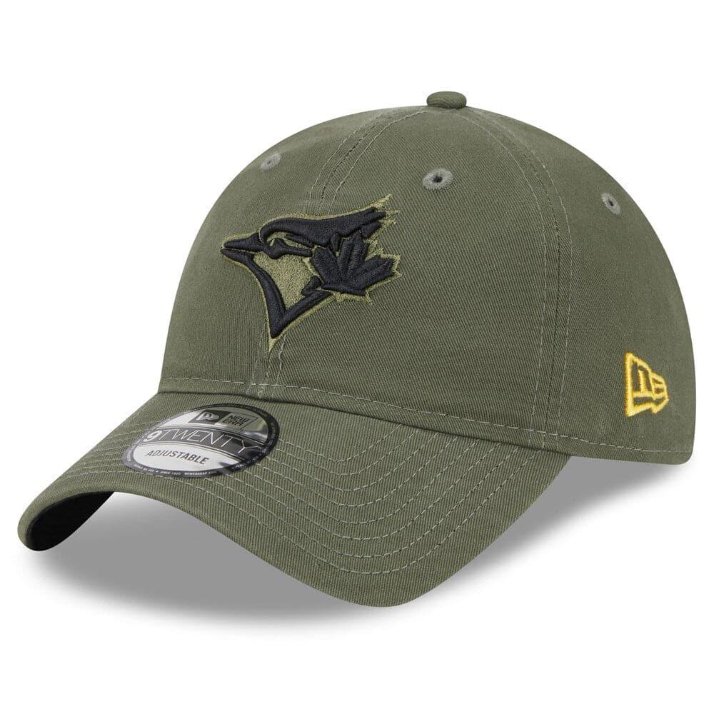 New Era Caps Toronto Blue Jays New Era MLB 2023 Armed Forces 9TWENTY Strapback Hat - Army