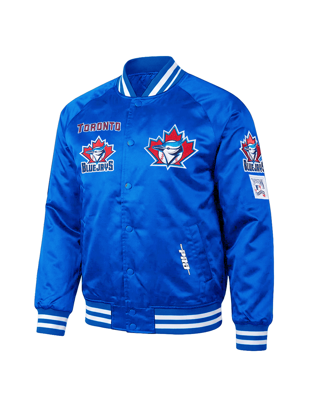 Pro Standard Jackets Toronto Blue Jays Pro Standard MLB Retro Classic Rib Satin Jacket - Blue