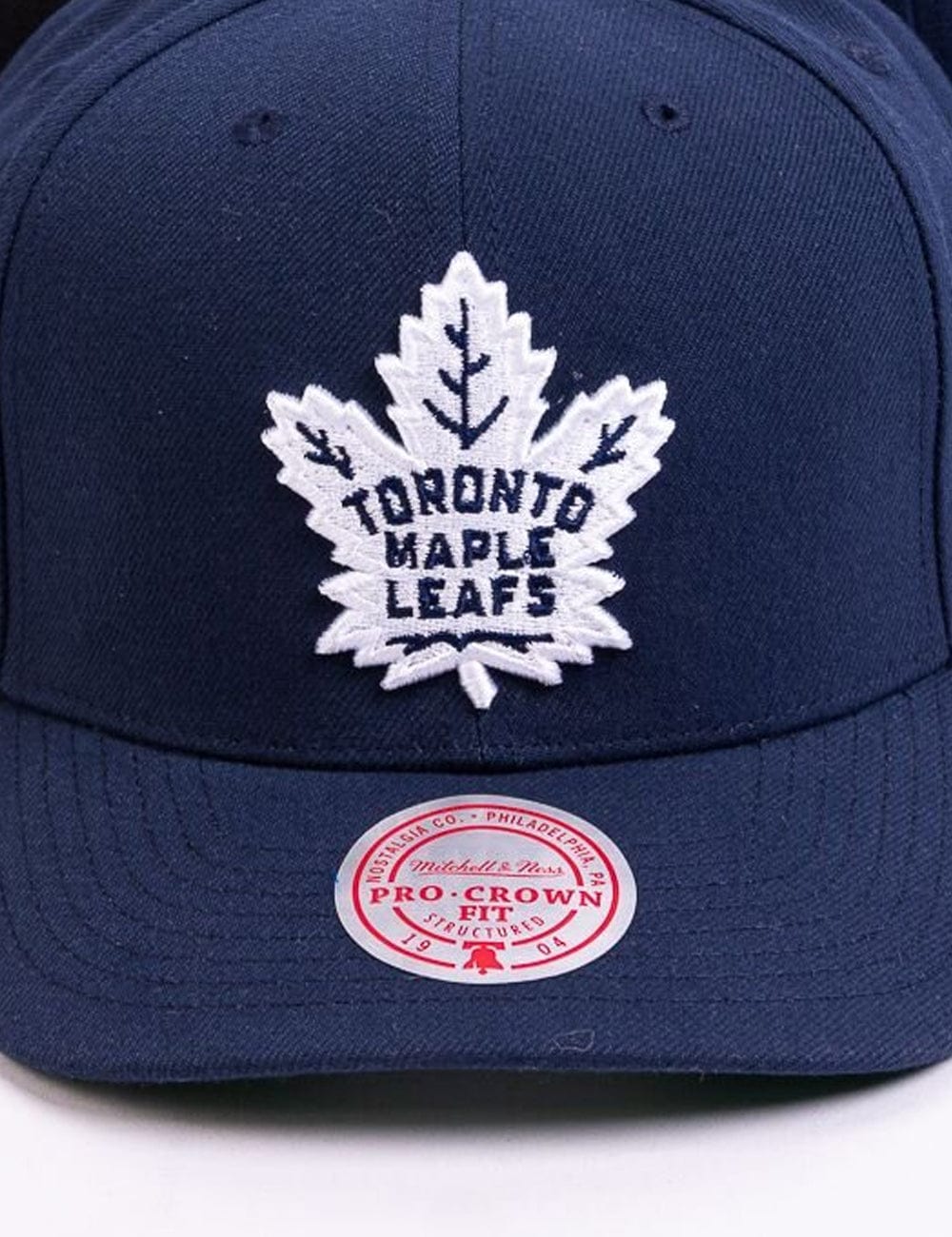 Mitchell And Ness Caps Toronto Maple Leafs Mitchell & Ness NHL Team 2.0 Pro Crown Snapback Hat - Navy