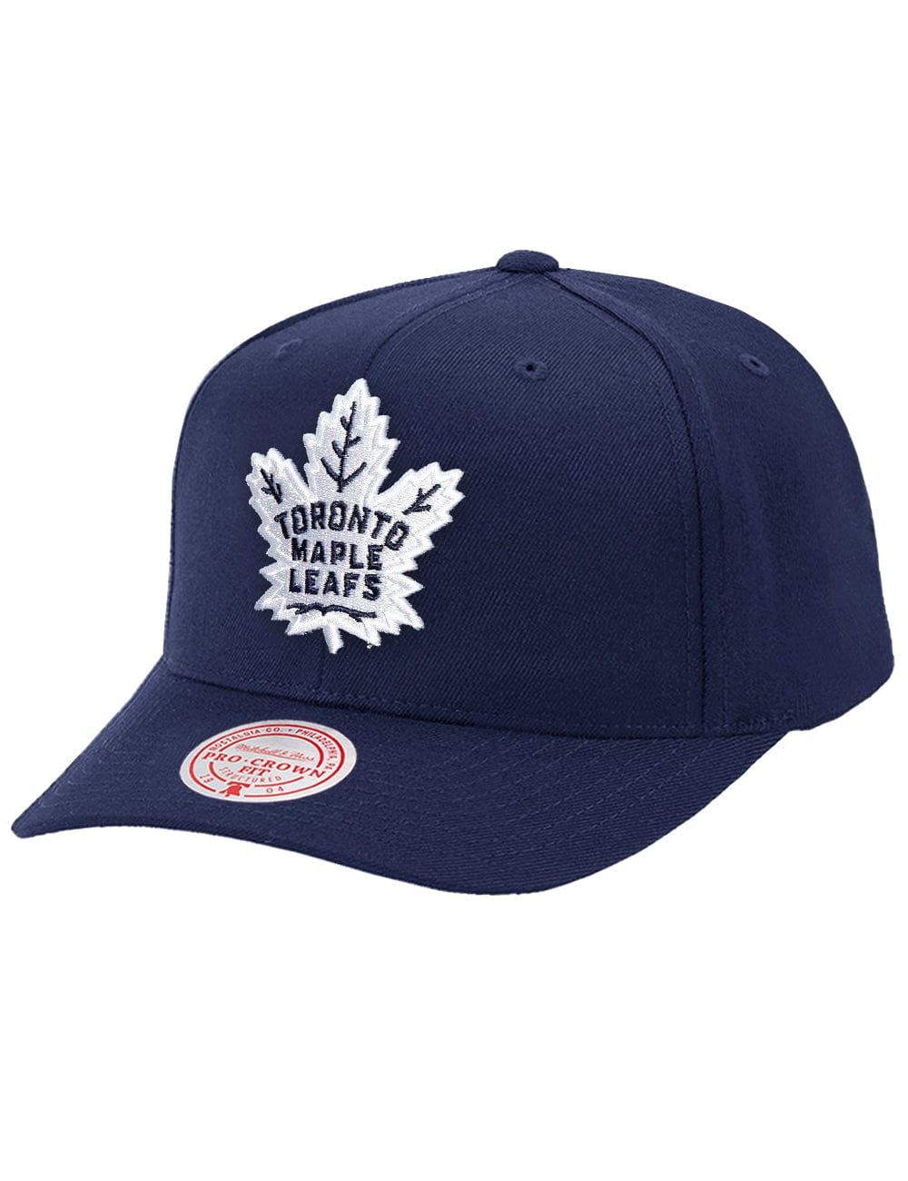 Mitchell And Ness Caps Toronto Maple Leafs Mitchell & Ness NHL Team 2.0 Pro Crown Snapback Hat - Navy