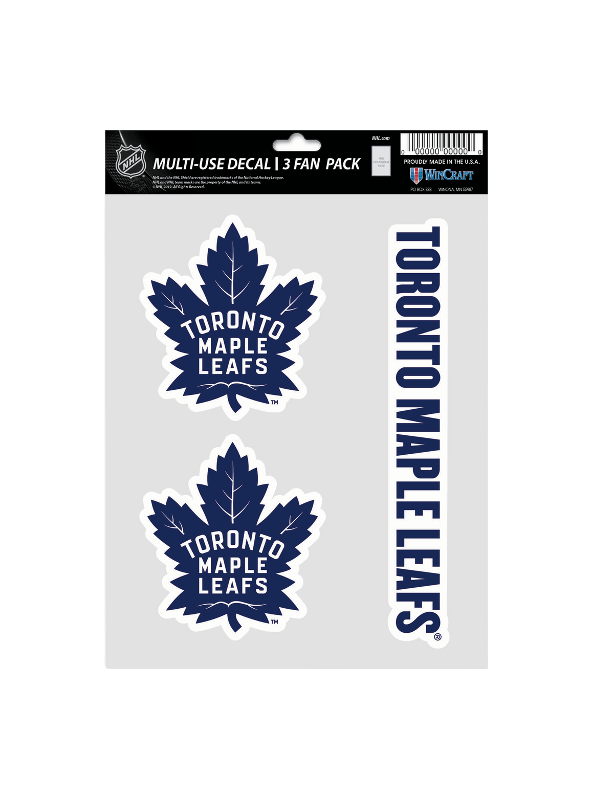 Wincraft Accessories Toronto Maple Leafs Wincraft NHL Team 3 Piece 5” x 7” Decal Set