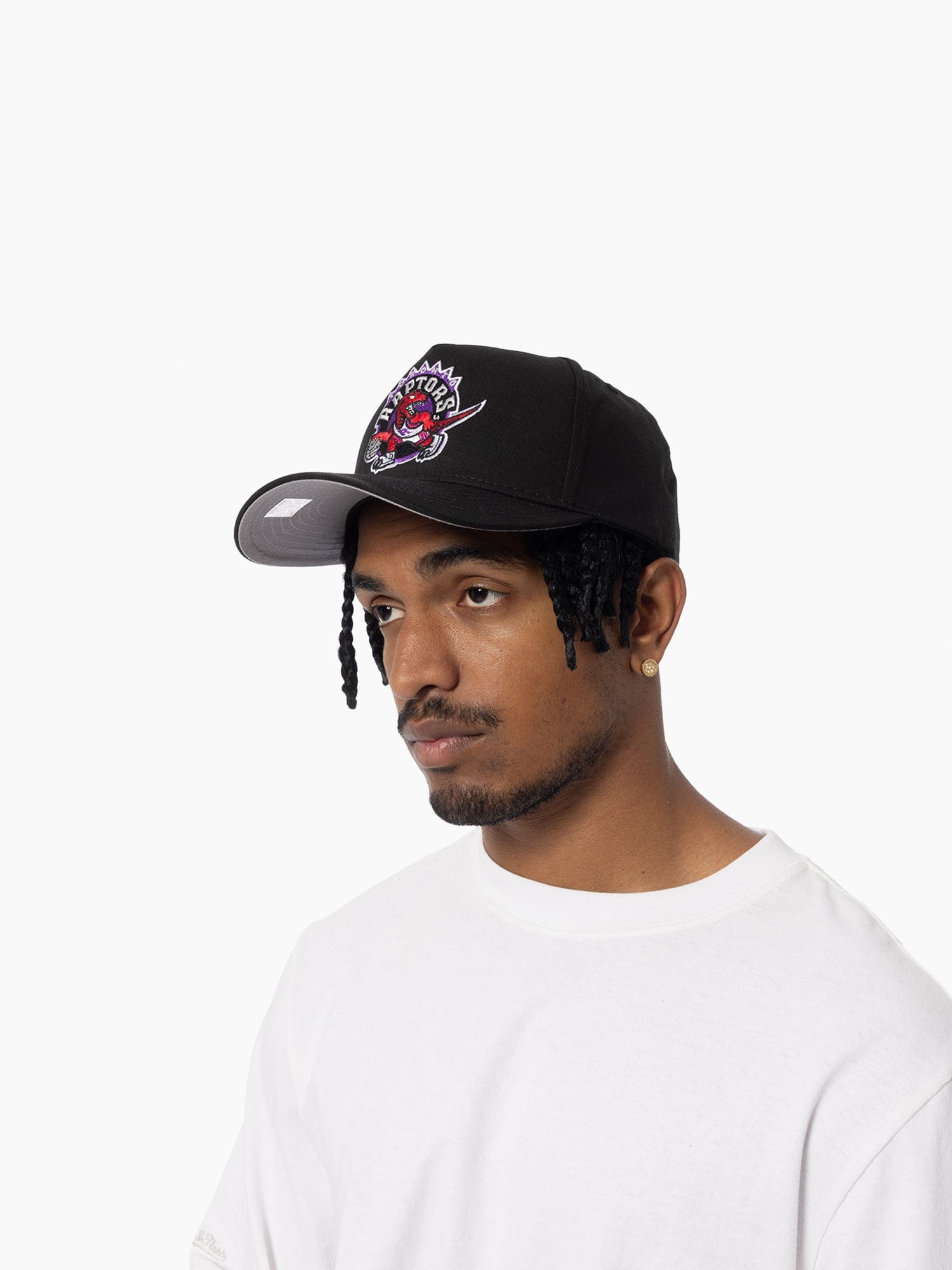 Mitchell And Ness Caps Toronto Raptors Mitchell & Ness NBA HWC Pro Pinch Snapback Hat - Black