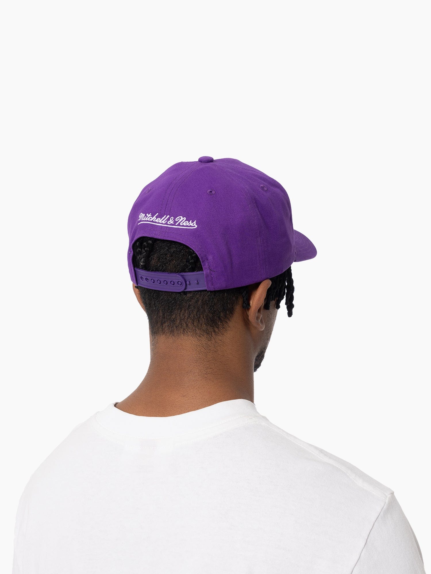 Mitchell And Ness Caps Toronto Raptors Mitchell & Ness NBA HWC Pro Pinch Snapback Hat - Purple