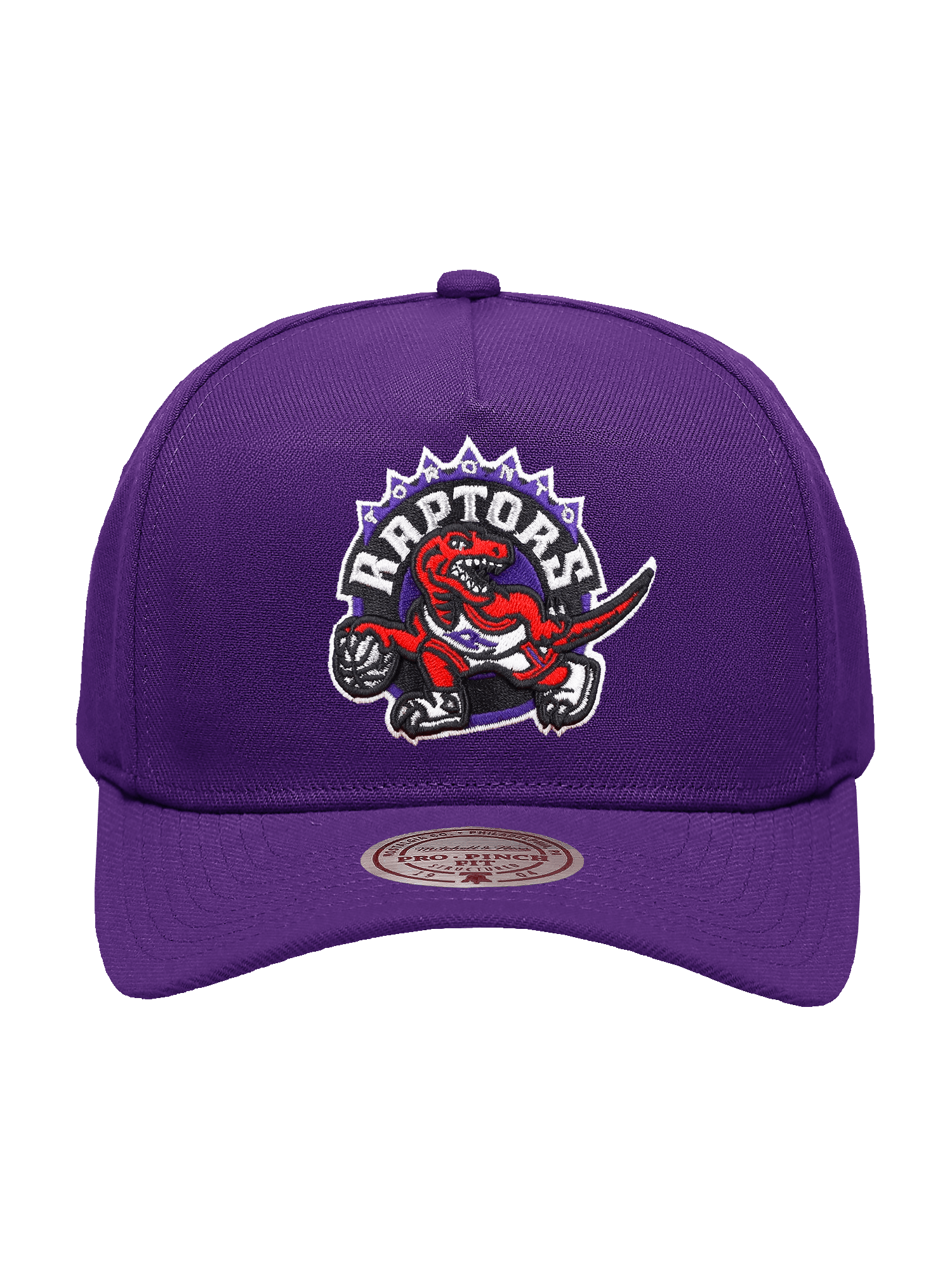 Mitchell And Ness Caps Toronto Raptors Mitchell & Ness NBA HWC Pro Pinch Snapback Hat - Purple