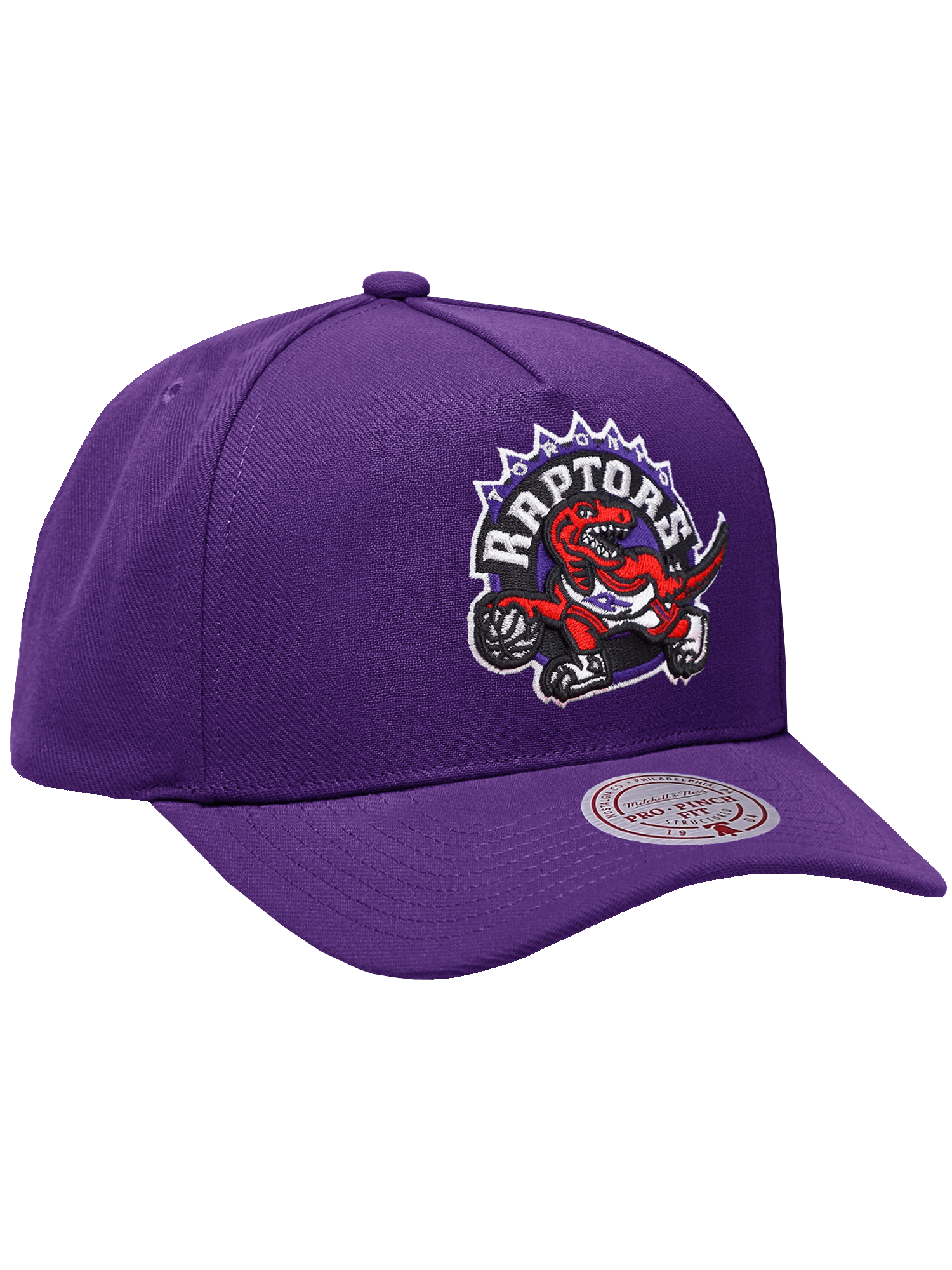Mitchell And Ness Caps Toronto Raptors Mitchell & Ness NBA HWC Pro Pinch Snapback Hat - Purple