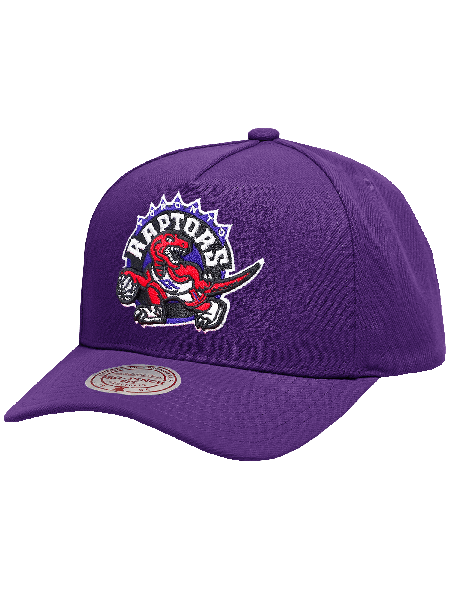 Mitchell And Ness Caps Toronto Raptors Mitchell & Ness NBA HWC Pro Pinch Snapback Hat - Purple
