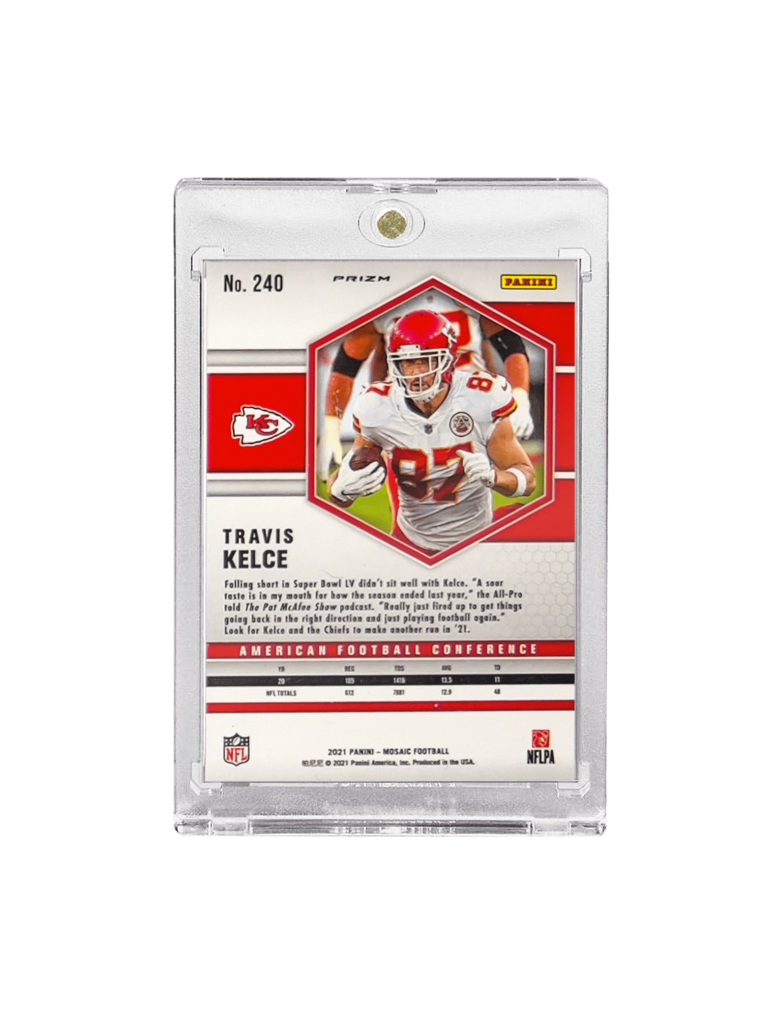 Panini Cards Travis Kelce Kansas City Chiefs Panini NFL Mosaic 21 Green 240 Card
