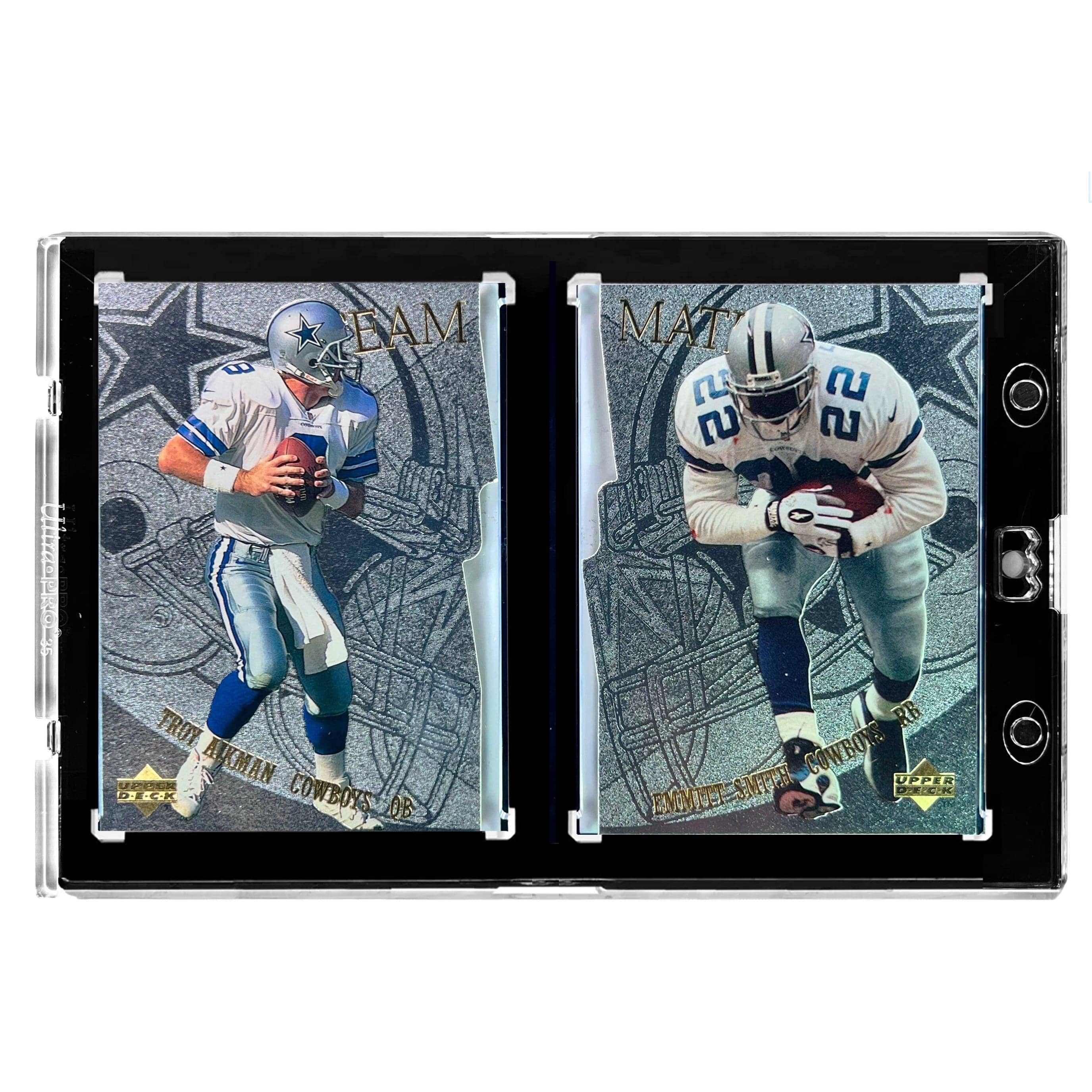 Upper Deck Cards Troy Aikman Emmitt Smith Dallas Cowboys Upper Deck NFL 97 2 Card Set