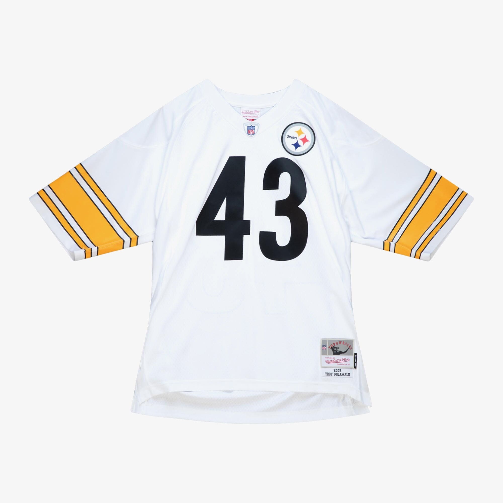 Mitchell And Ness Jerseys Troy Polamalu Pittsburgh Steelers Mitchell & Ness NFL 05 Legacy Jersey - White