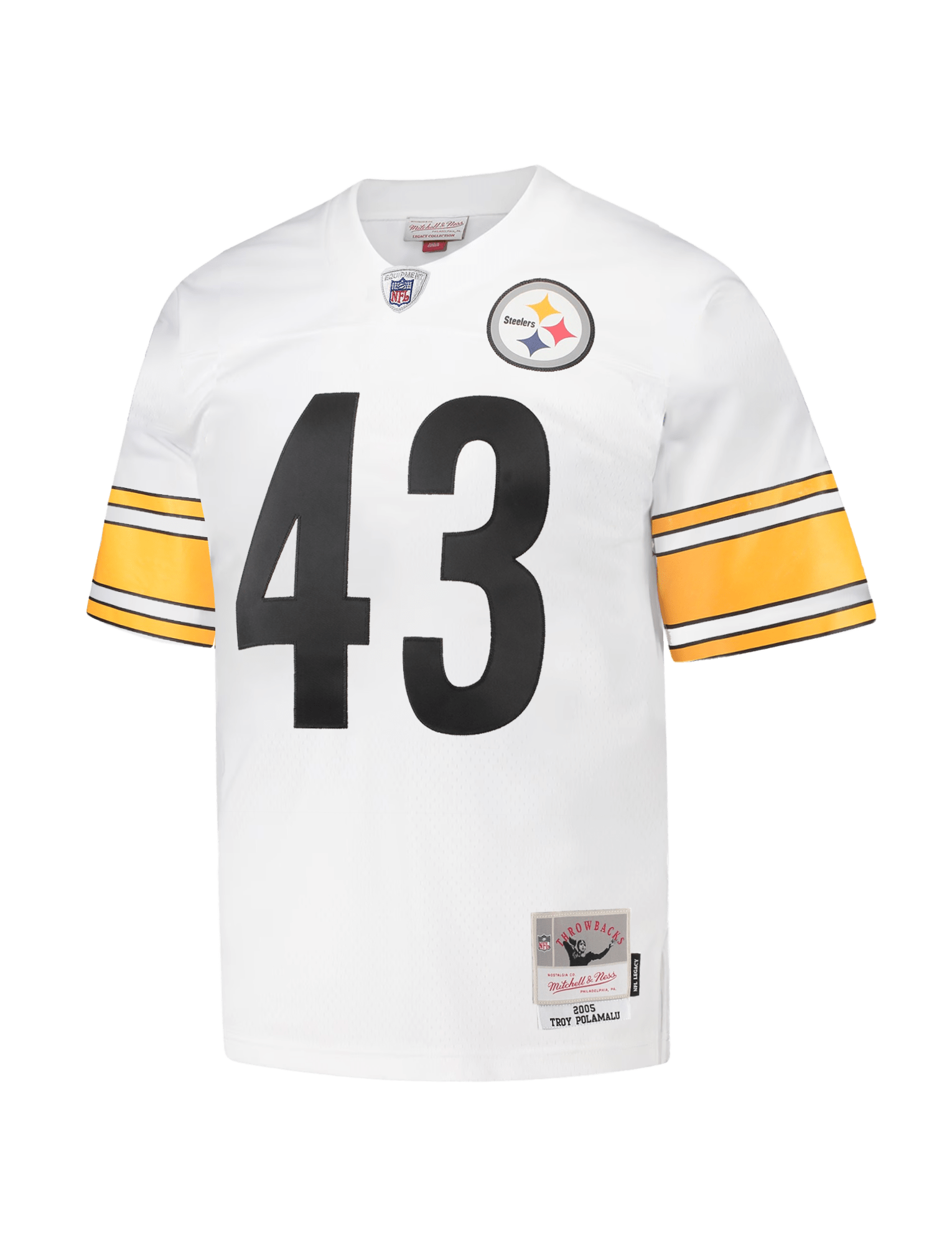 Mitchell And Ness Jerseys Troy Polamalu Pittsburgh Steelers Mitchell & Ness NFL 05 Legacy Jersey - White