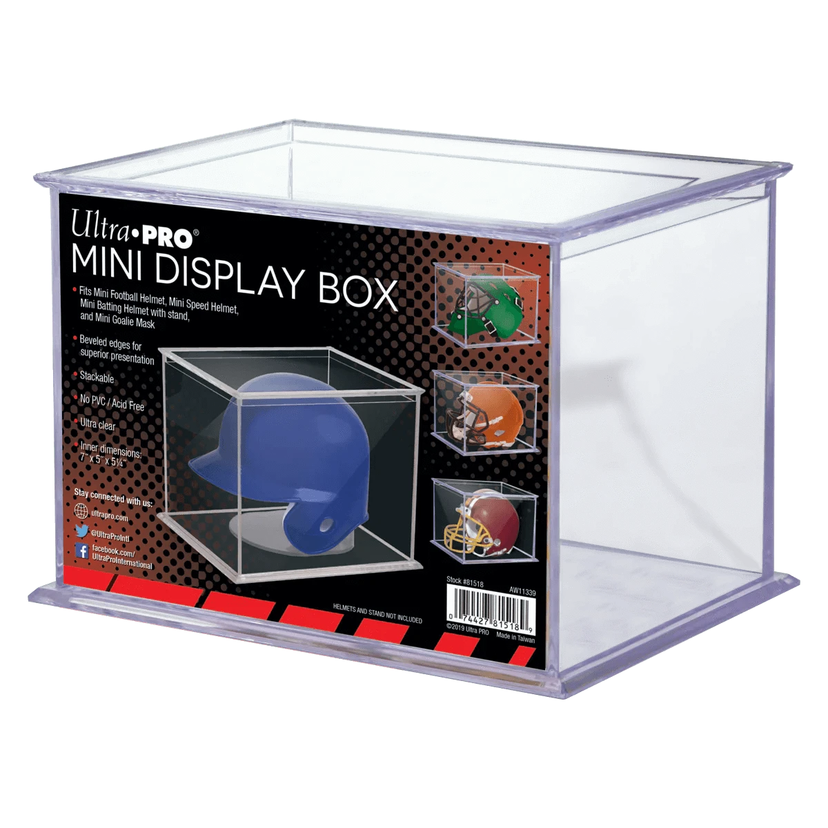 Ultra Pro Accessories Ultra Pro Mini American Football/Baseball Helmet Display Case