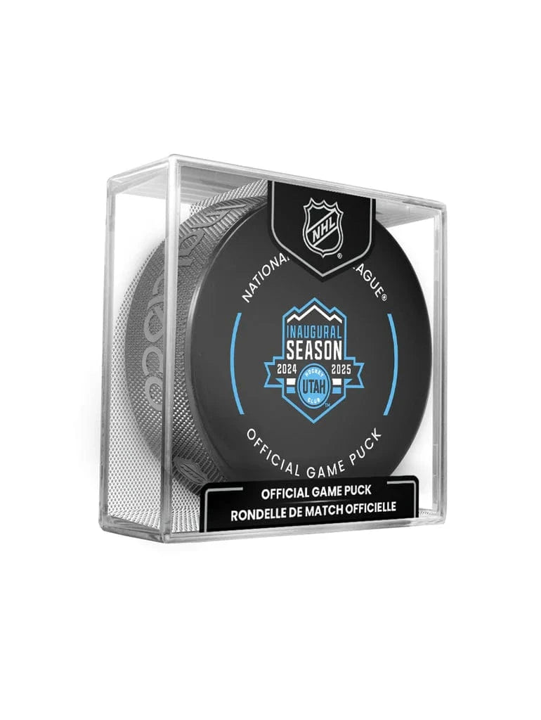 Inglasco Pucks Utah Hockey Club Inglasco NHL 24-25 Inaugural Season Official Game Puck In Cube