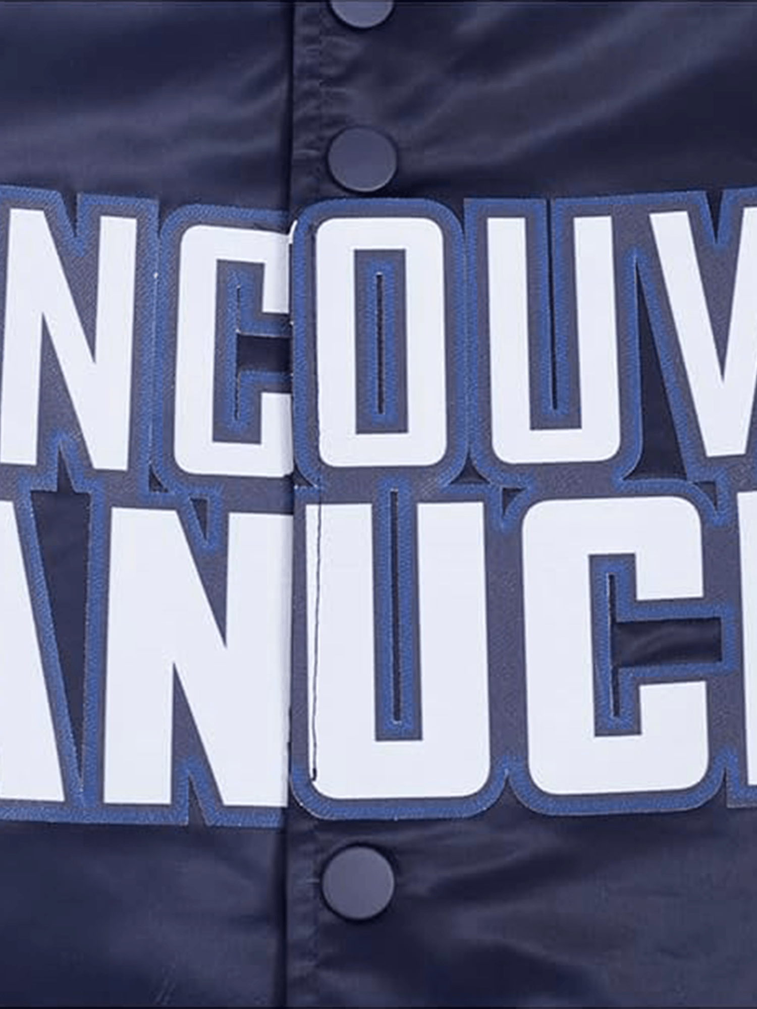 Pro Standard Jackets Vancouver Canucks Pro Standard NHL Team Classic Satin Button Jacket - Navy