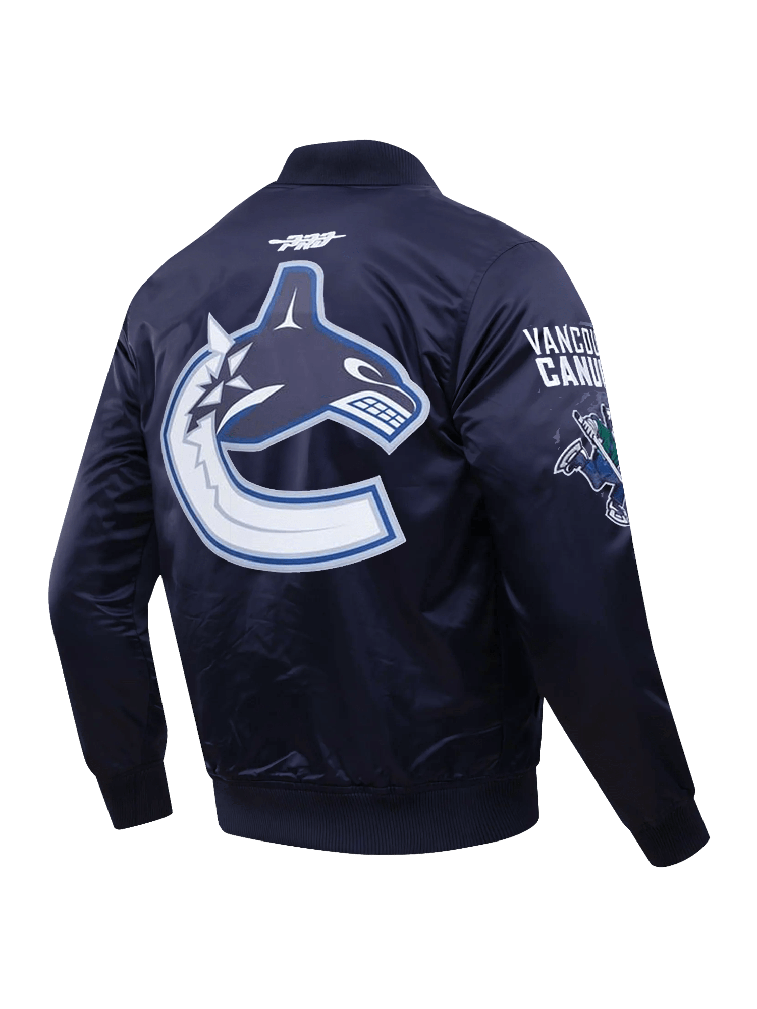 Pro Standard Jackets Vancouver Canucks Pro Standard NHL Team Classic Satin Button Jacket - Navy