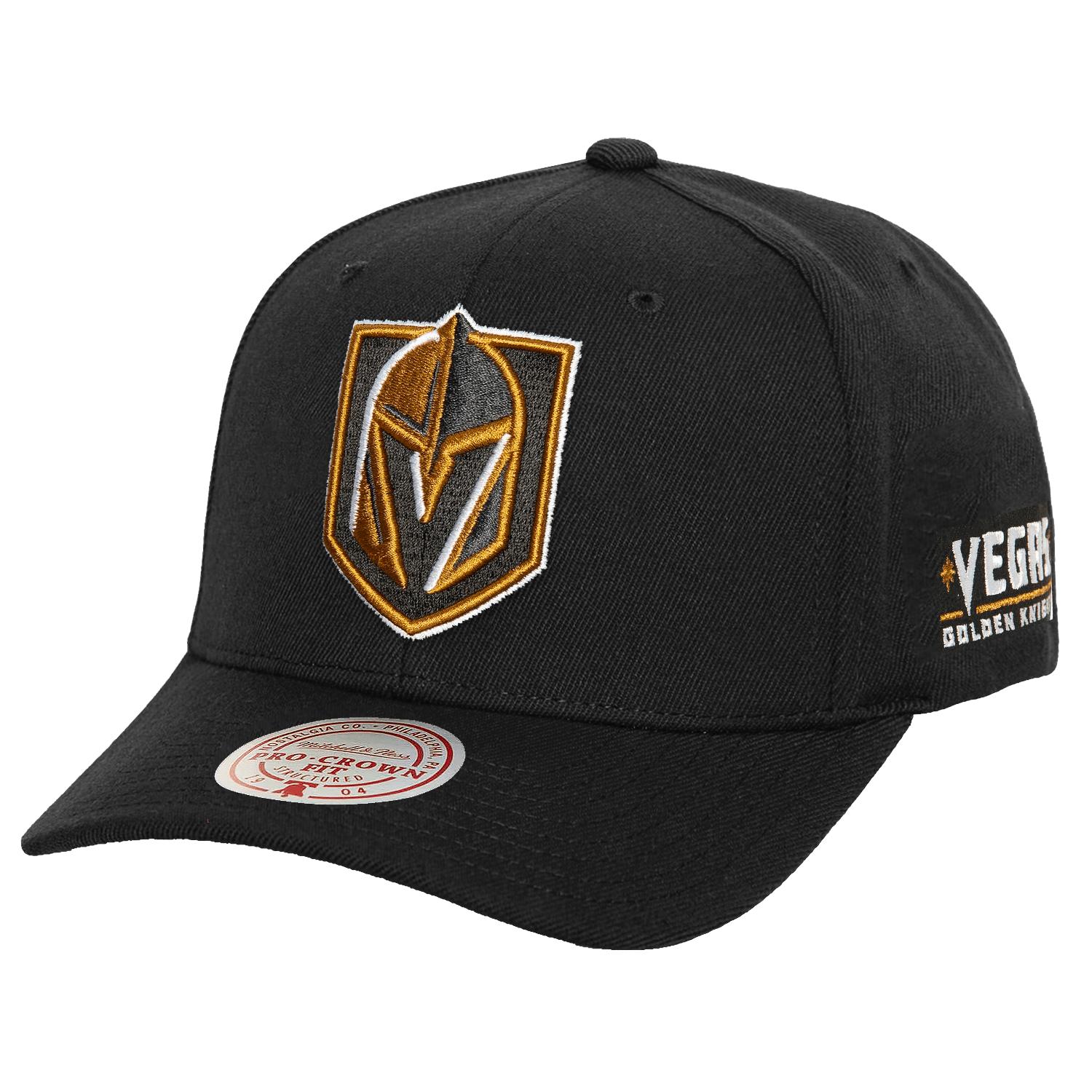 Mitchell And Ness Caps Vegas Golden Knights Mitchell & Ness NHL Icon Pro Crown Snapback Hat - Black