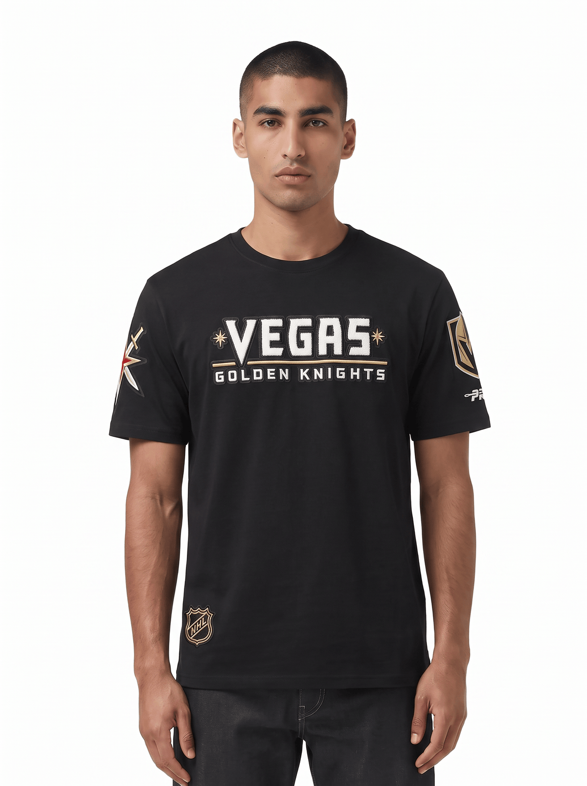 Pro Standard T-Shirts Vegas Golden Knights Pro Standard NHL Classic Chenille Flex T-Shirt - Black