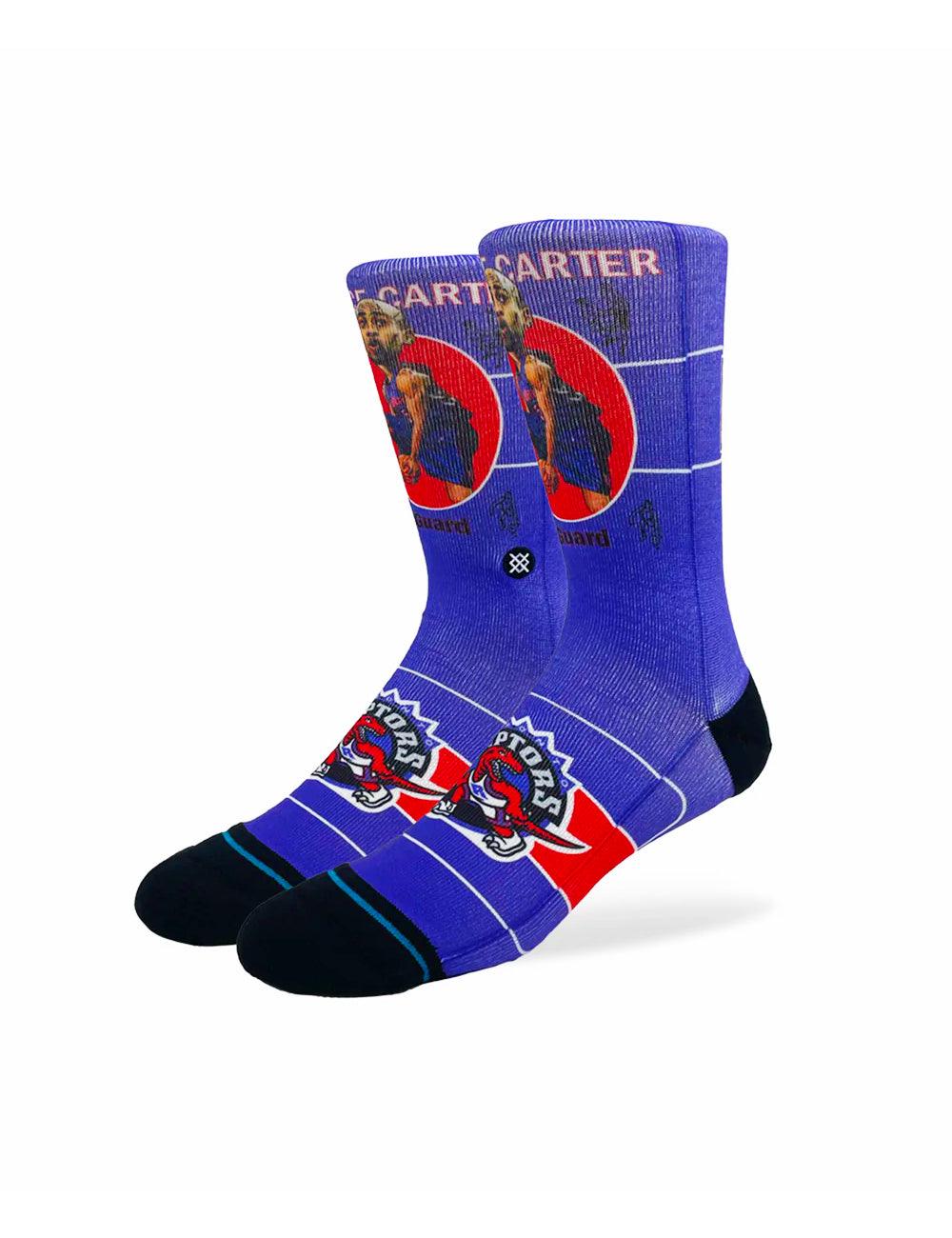 Stance Socks Large (9-12 US) Vince Carter Toronto Raptors Stance NBA Retro Big Head Crew Socks