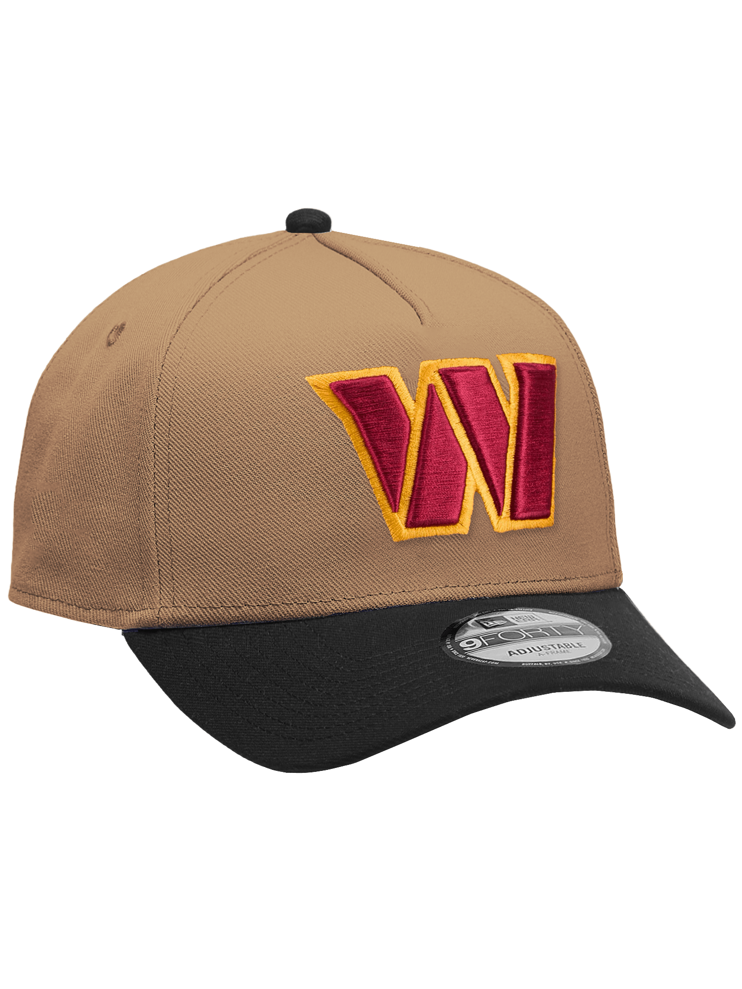 New Era Caps Washington Commanders New Era NFL Team 2T 9FORTY A-Frame Snapback Hat - Khaki