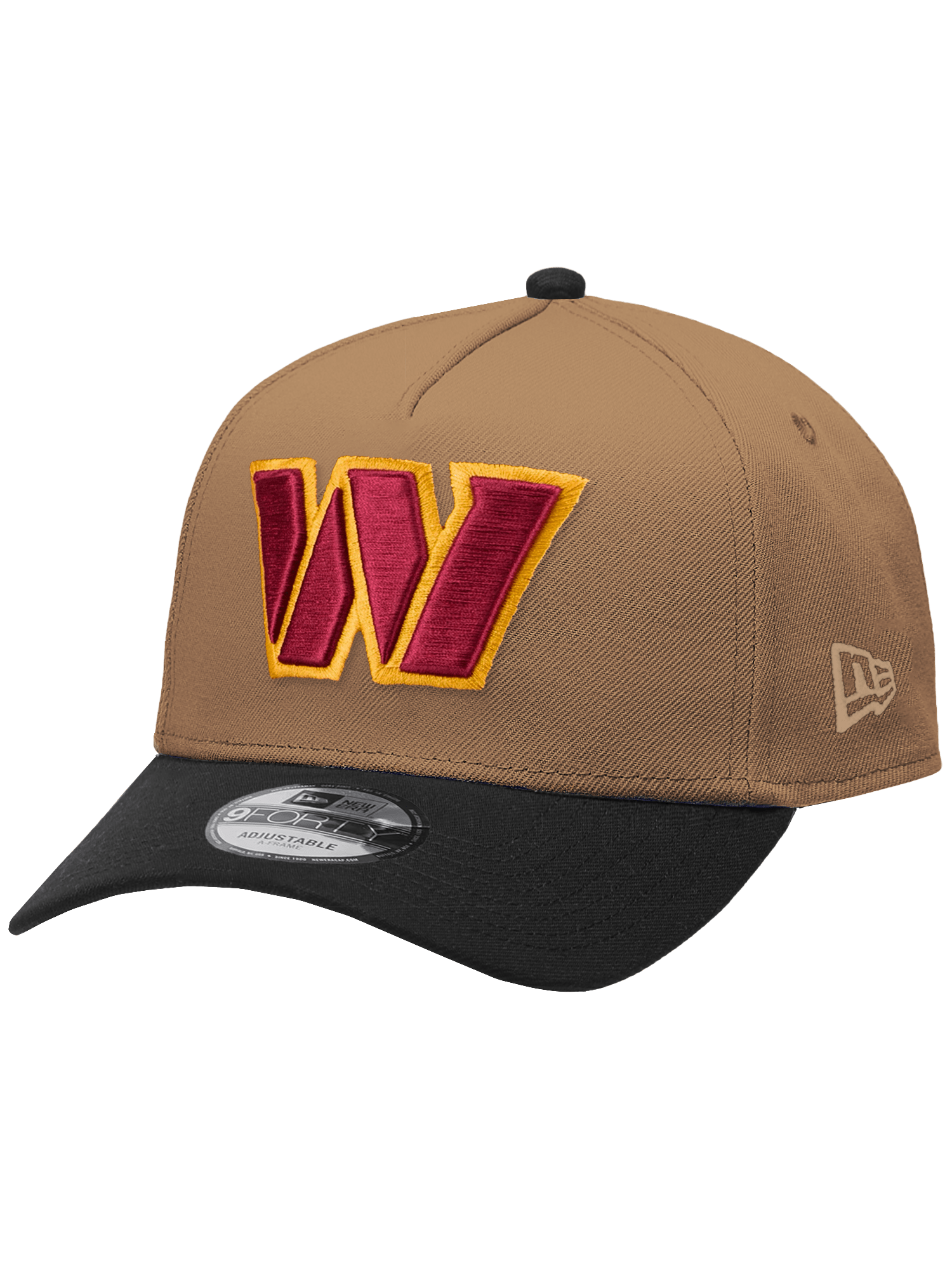 New Era Caps Washington Commanders New Era NFL Team 2T 9FORTY A-Frame Snapback Hat - Khaki