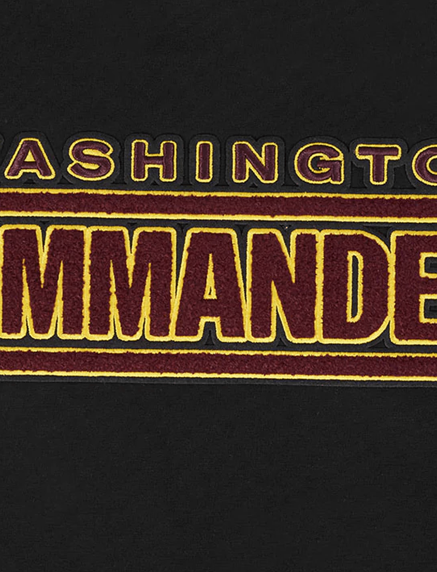 Pro Standard T-Shirts Washington Commanders Pro Standard NFL Classic Chenille Flex T-Shirt - Black