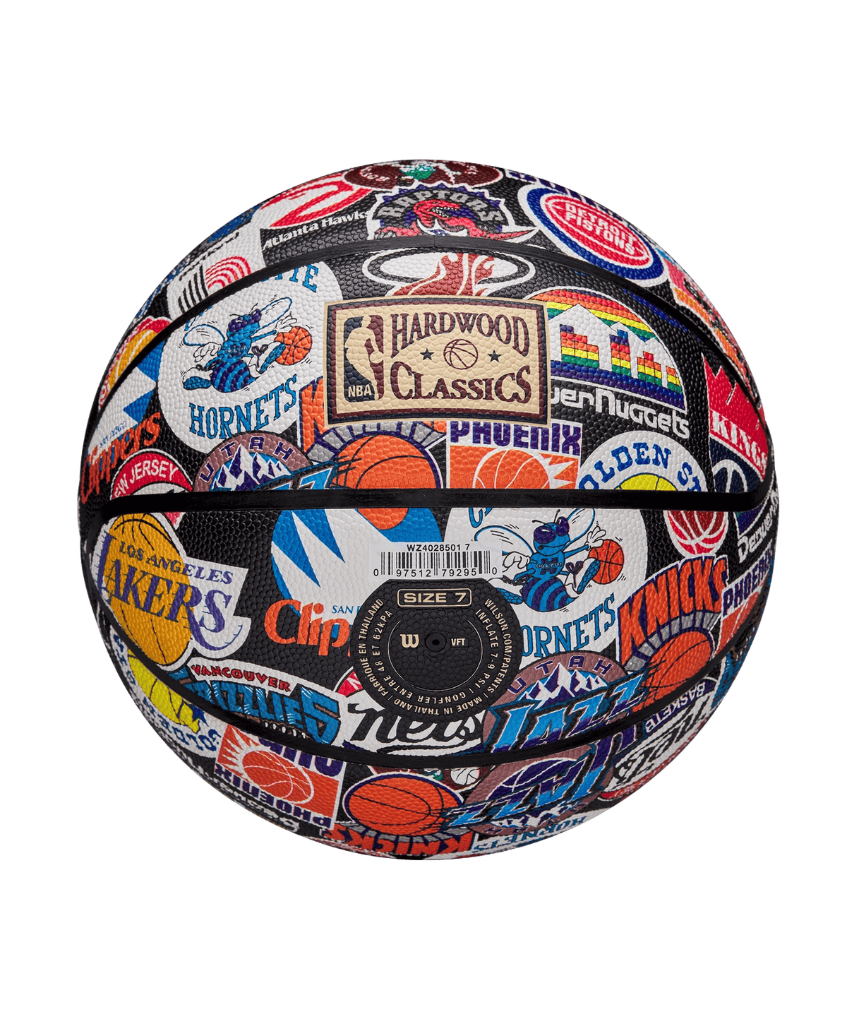 Wilson Sporting Goods Balls Adults - Size 7 Wilson NBA All Team Retro Full Size Indoor/Outdoor Basketball Ball