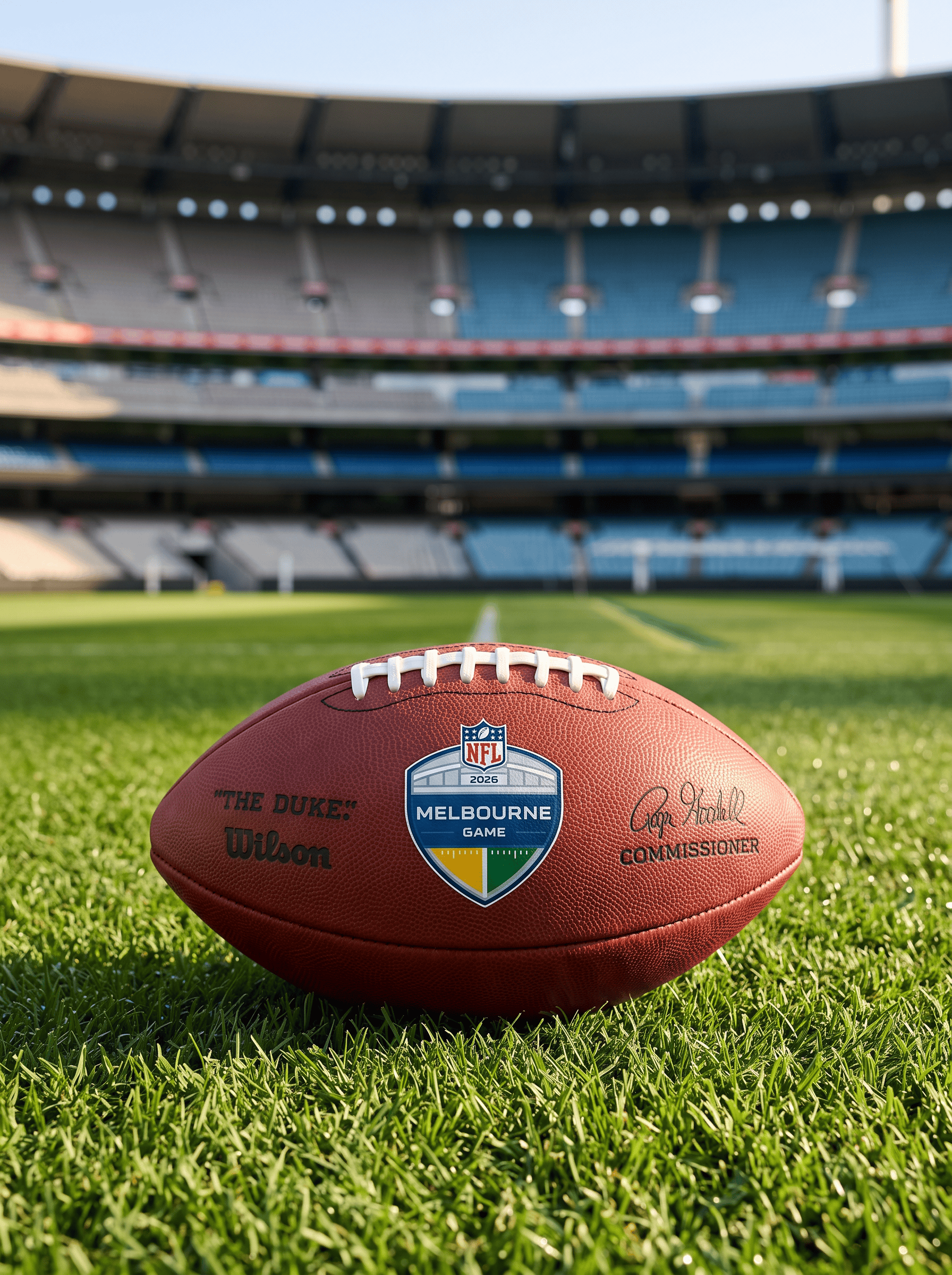 Wilson Sporting Goods Balls Wilson NFL 26 Melbourne Game Duke Full Size Official Game Football