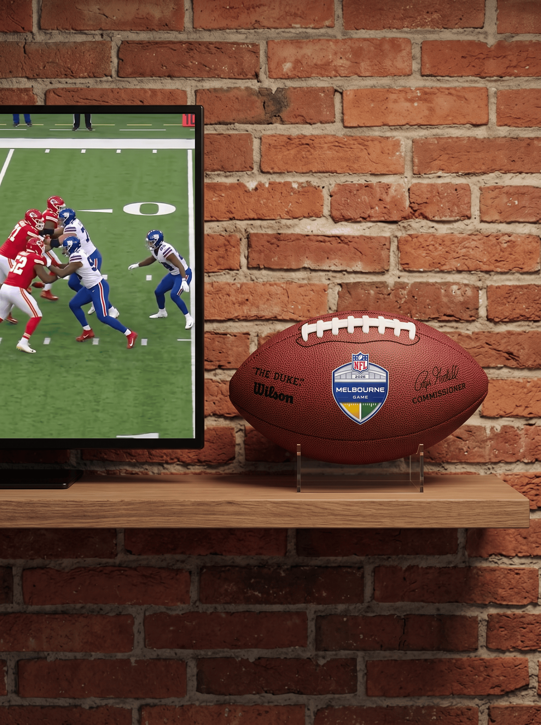 Wilson Sporting Goods Balls Wilson NFL 26 Melbourne Game Duke Replica Full Size Football