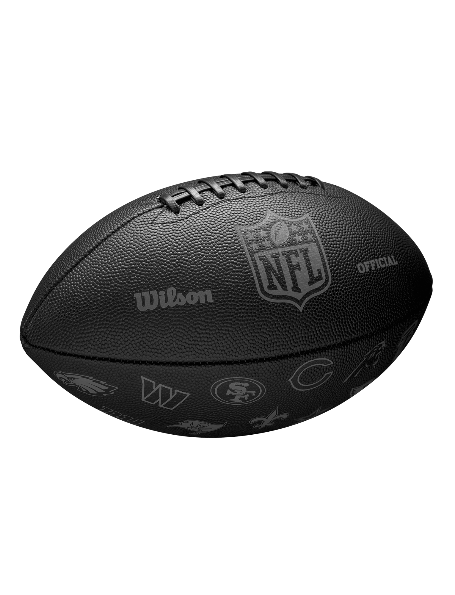 Wilson Sporting Goods Balls Wilson NFL MVP All 32 Teams Stealth Composite Football - Black