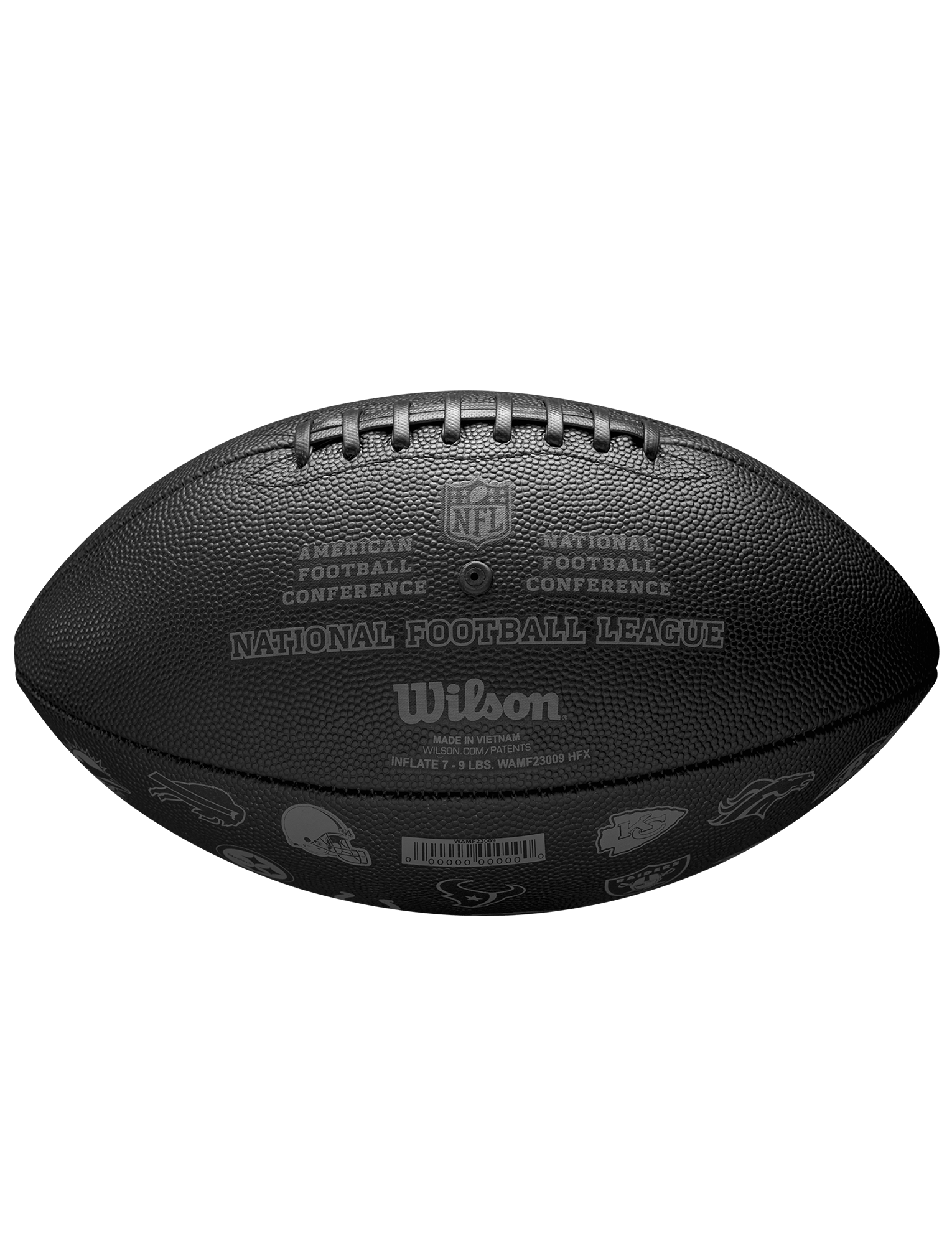 Wilson Sporting Goods Balls Wilson NFL MVP All 32 Teams Stealth Composite Football - Black