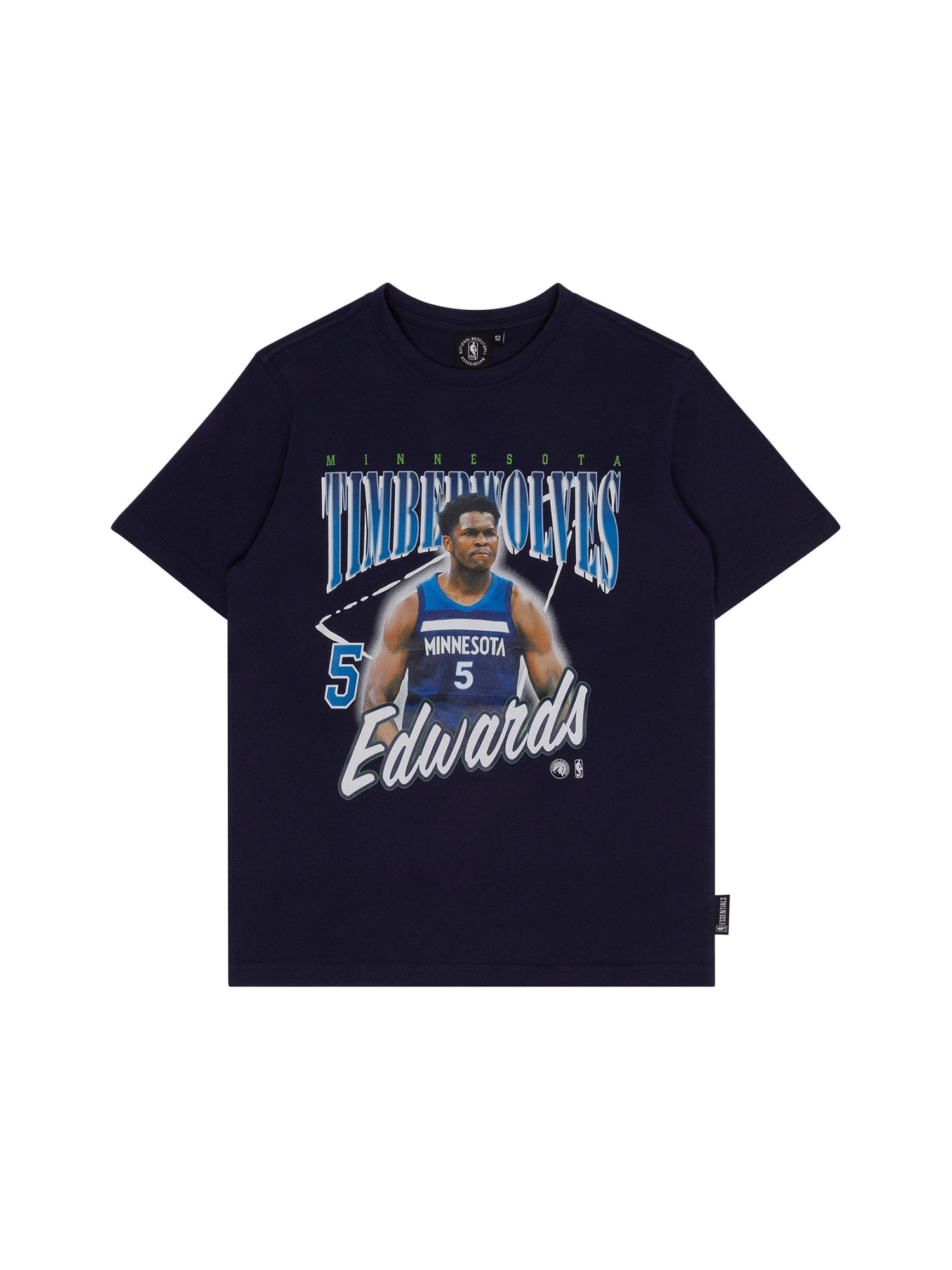 NBA Essentials T-Shirts Youths Anthony Edwards Minnesota Timberwolves NBA Essentials Floyd Vintage T-Shirt - Navy