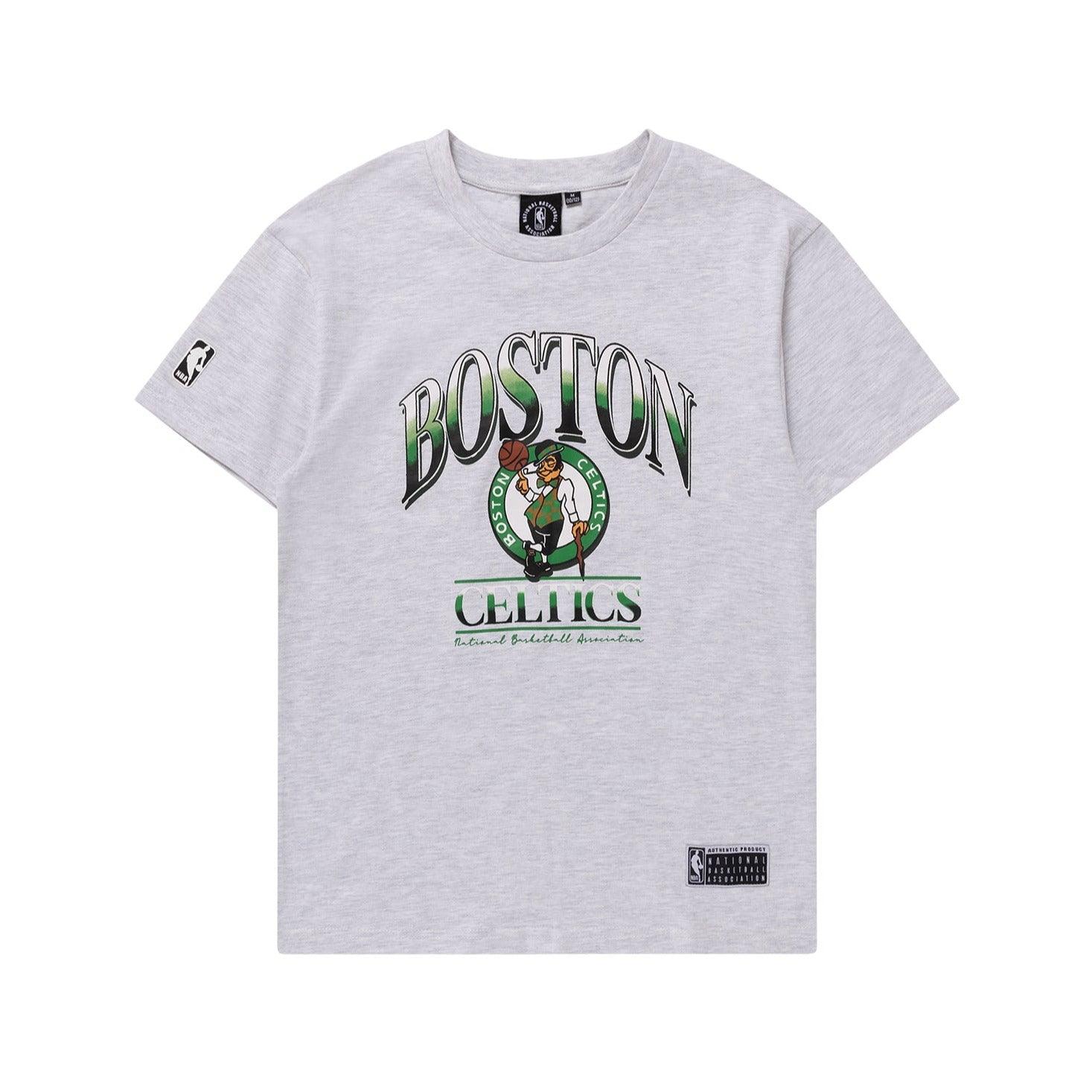 NBA Essentials T-Shirts Youths Boston Celtics NBA Essentials Athens Vintage T-Shirt - Silver Marle