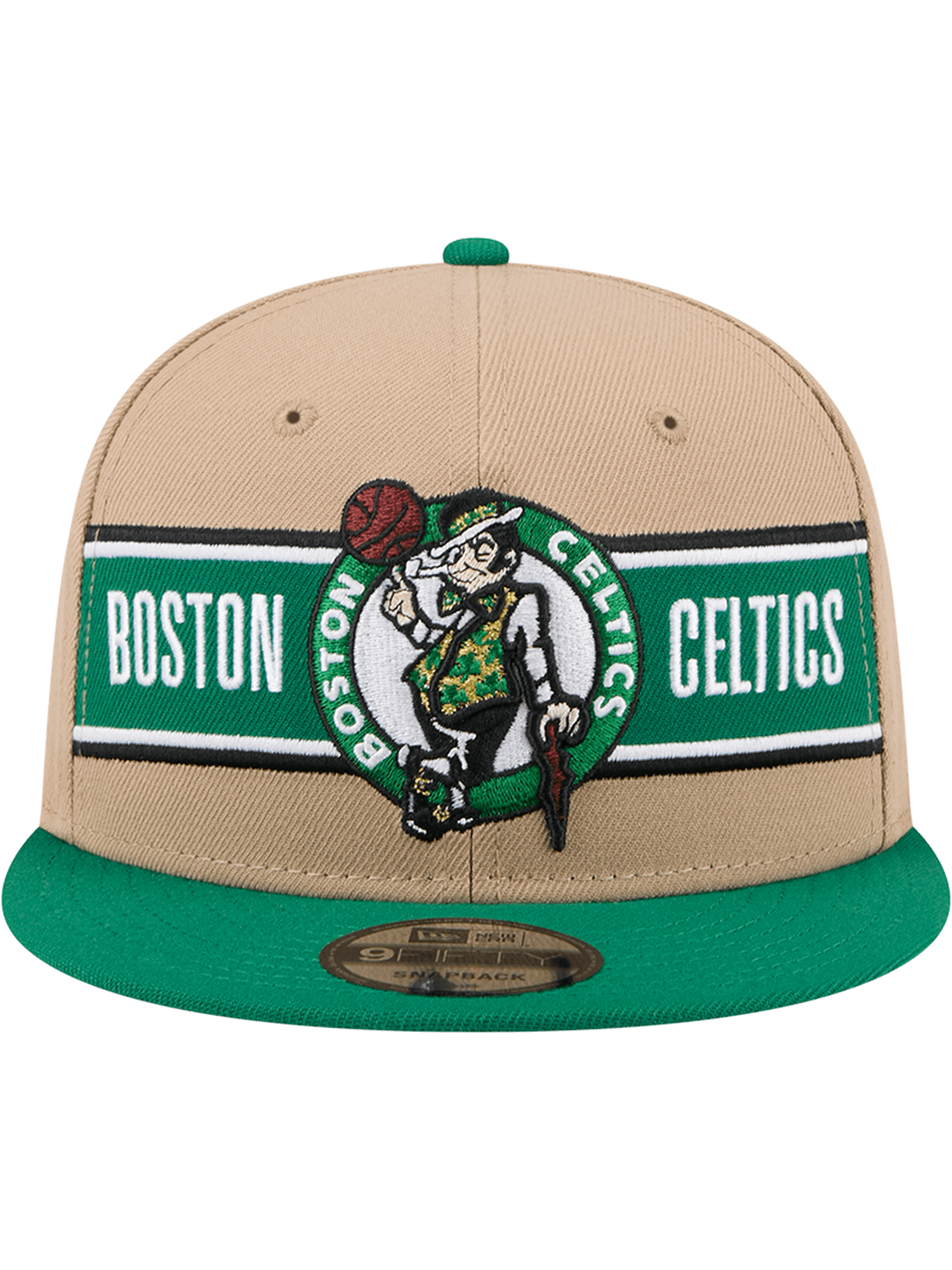 New Era Caps Youths Youths Boston Celtics New Era NBA 24 Draft 9FIFTY Snapback Hat - Tan