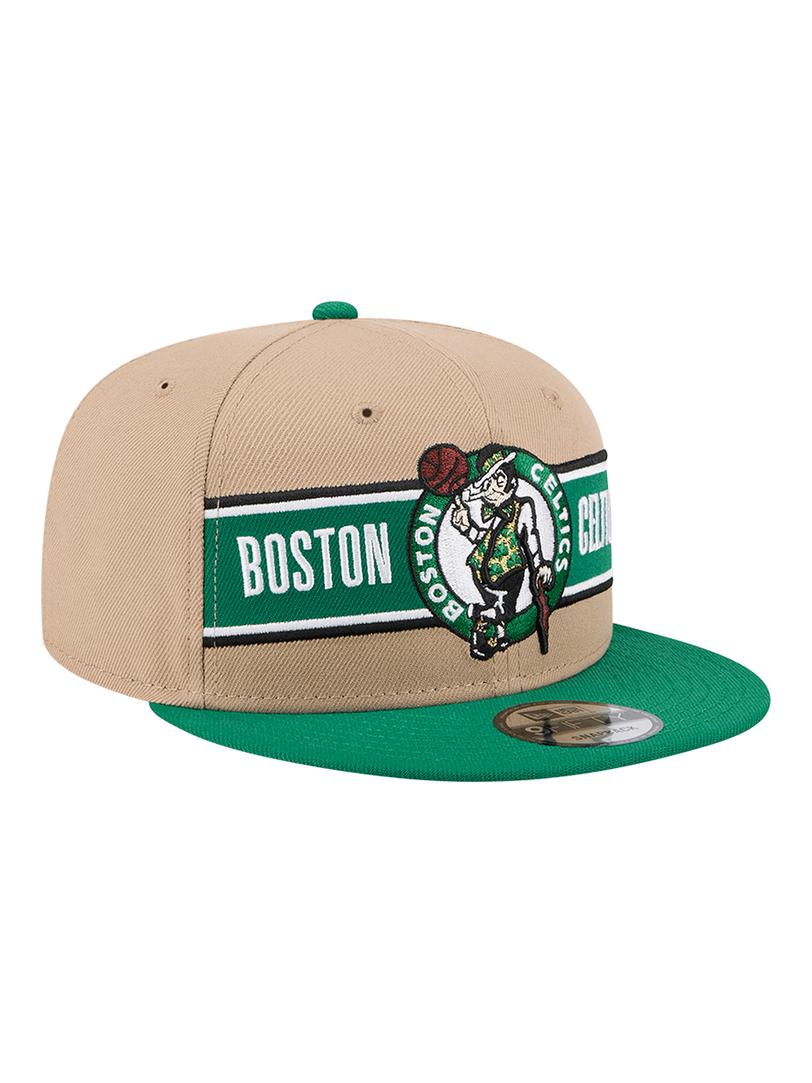 New Era Caps Youths Youths Boston Celtics New Era NBA 24 Draft 9FIFTY Snapback Hat - Tan