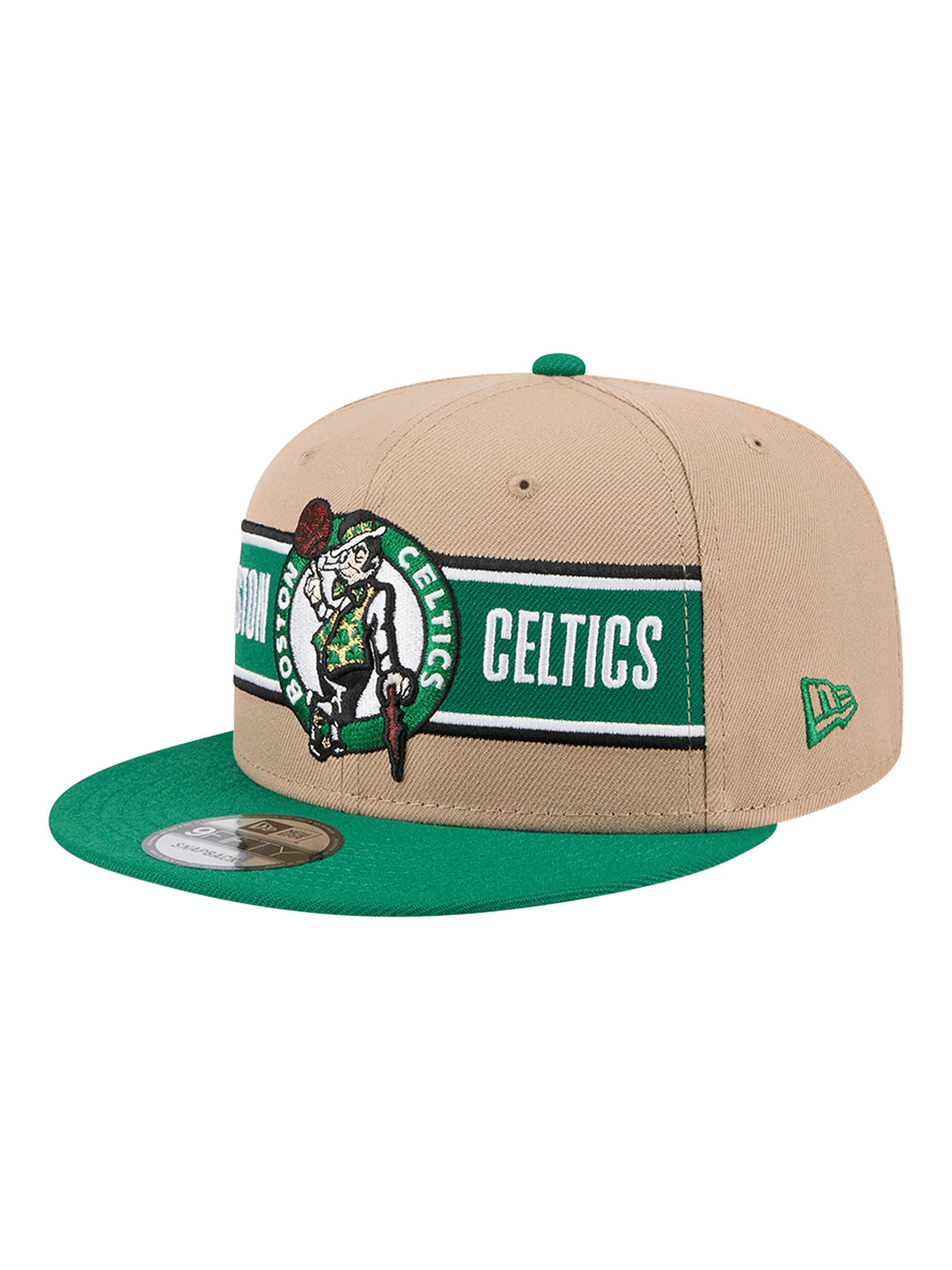 New Era Caps Youths Youths Boston Celtics New Era NBA 24 Draft 9FIFTY Snapback Hat - Tan