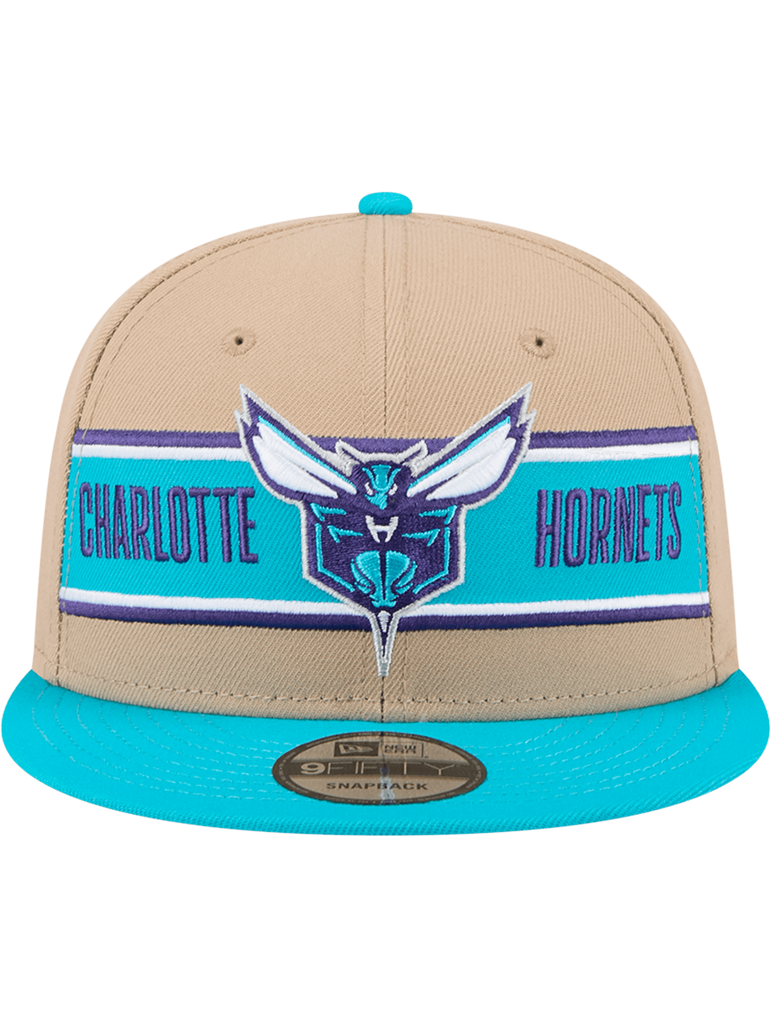 New Era Caps Youths Youths Charlotte Hornets New Era NBA 24 Draft 9FIFTY Snapback Hat - Tan