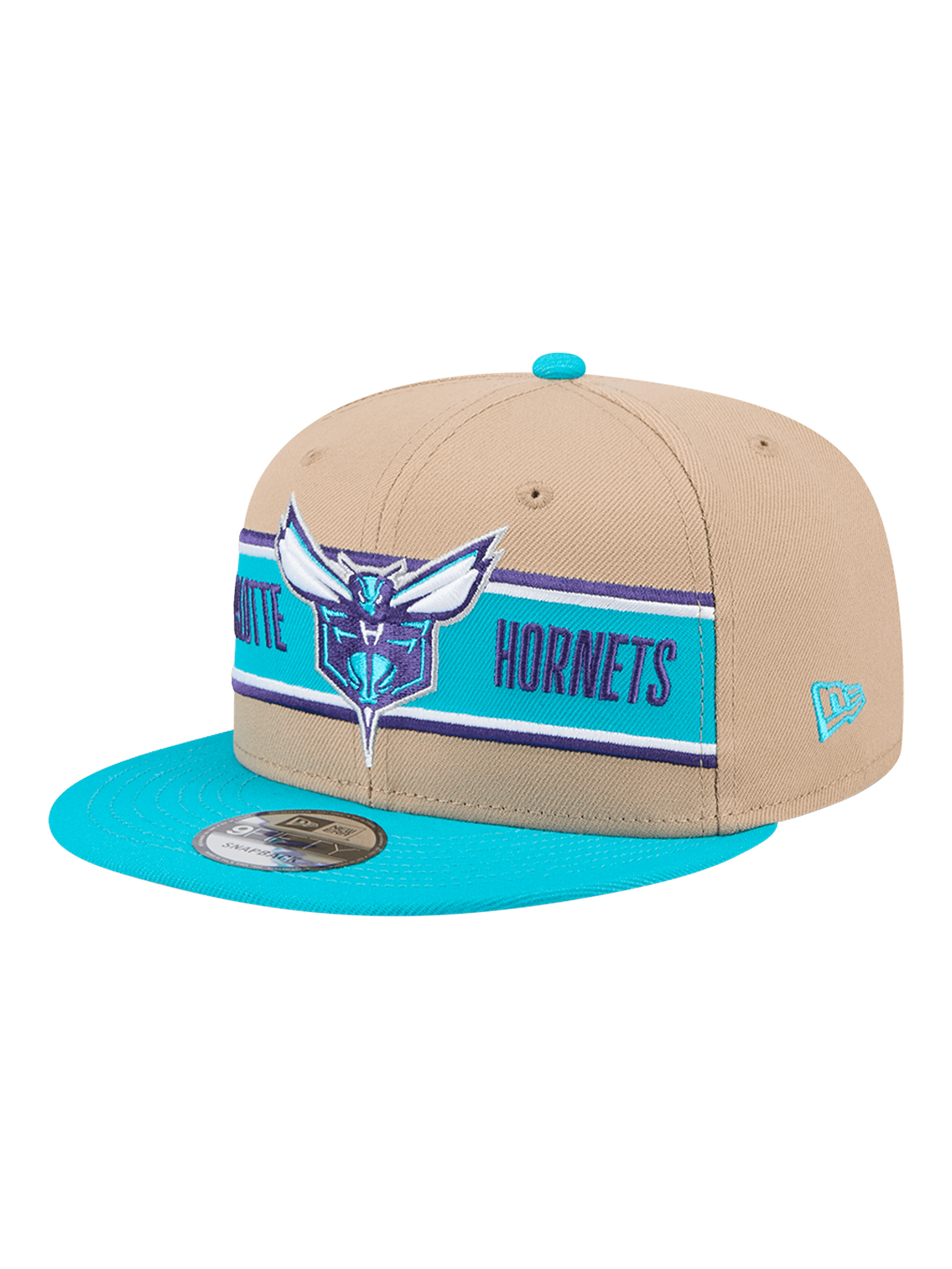 New Era Caps Youths Youths Charlotte Hornets New Era NBA 24 Draft 9FIFTY Snapback Hat - Tan