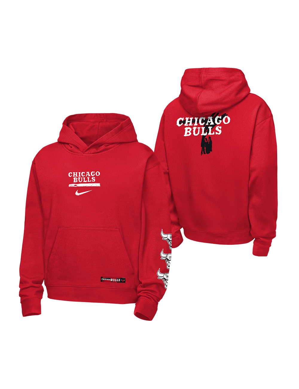 Nike Jumpers Youths Chicago Bulls Nike NBA Prime Courtside Hoodie Jumper - Red