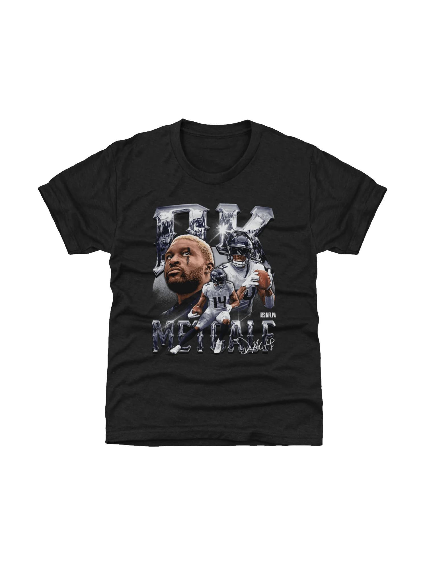 500 Level T-Shirts Youths DK Metcalf Seattle Seahawks 500 Level NFL Homage T-Shirt - Tri Black